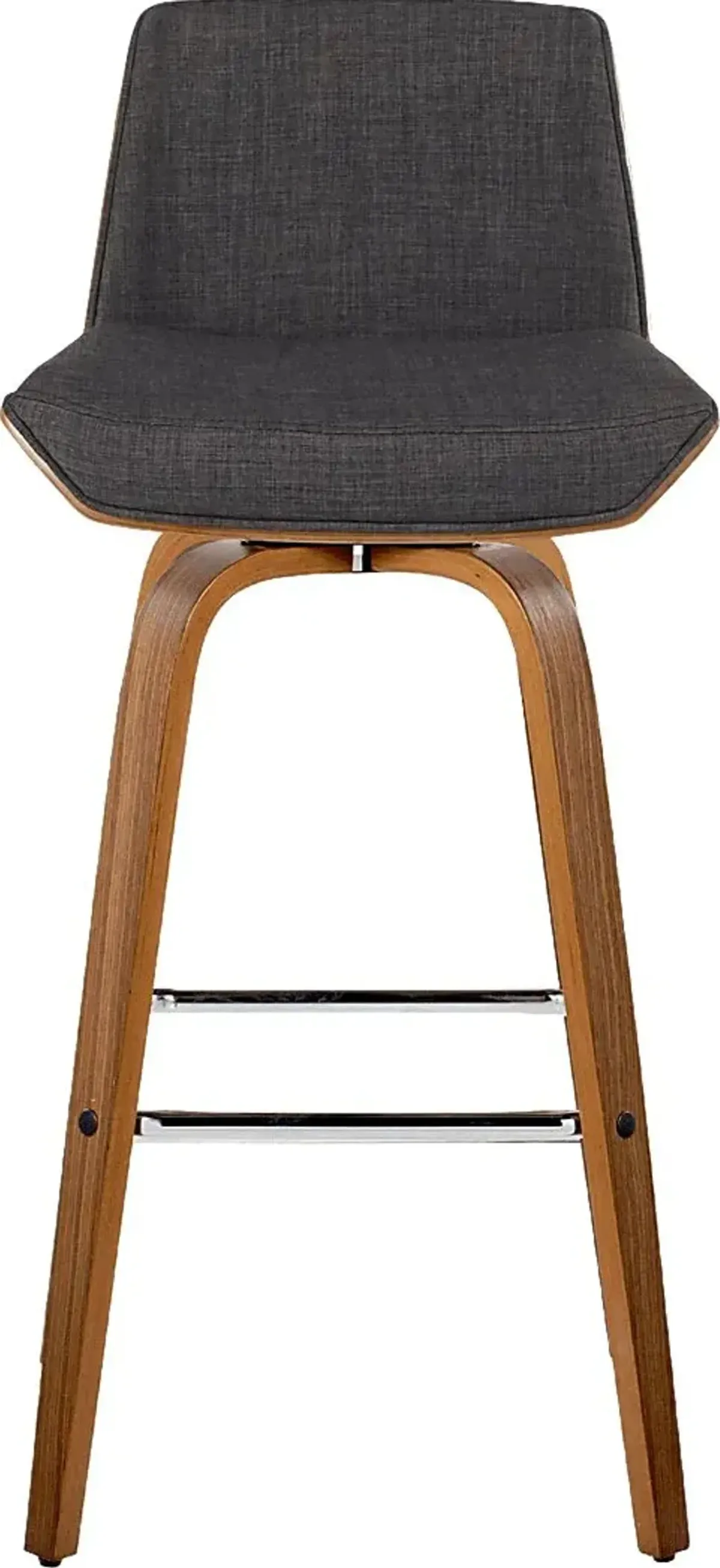 Weymanda II Charcoal Swivel Barstool, Set of 2
