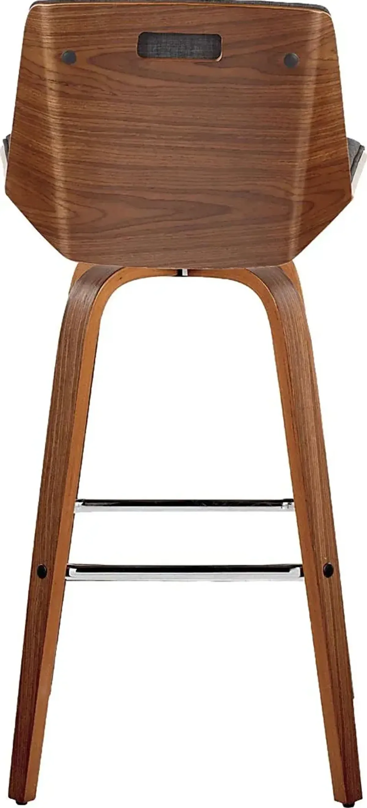 Weymanda II Charcoal Swivel Barstool, Set of 2