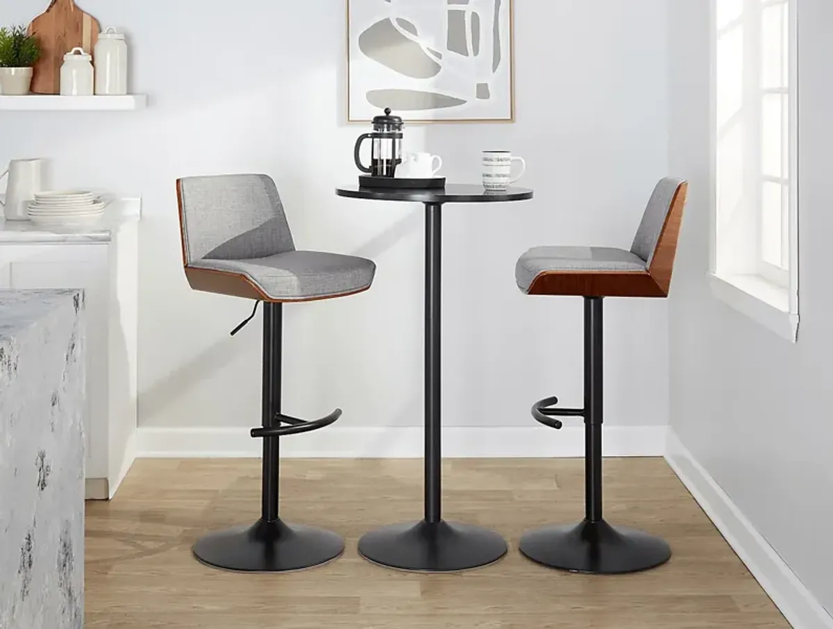 Weymanda IV Gray Adjustable Barstool, Set of 2