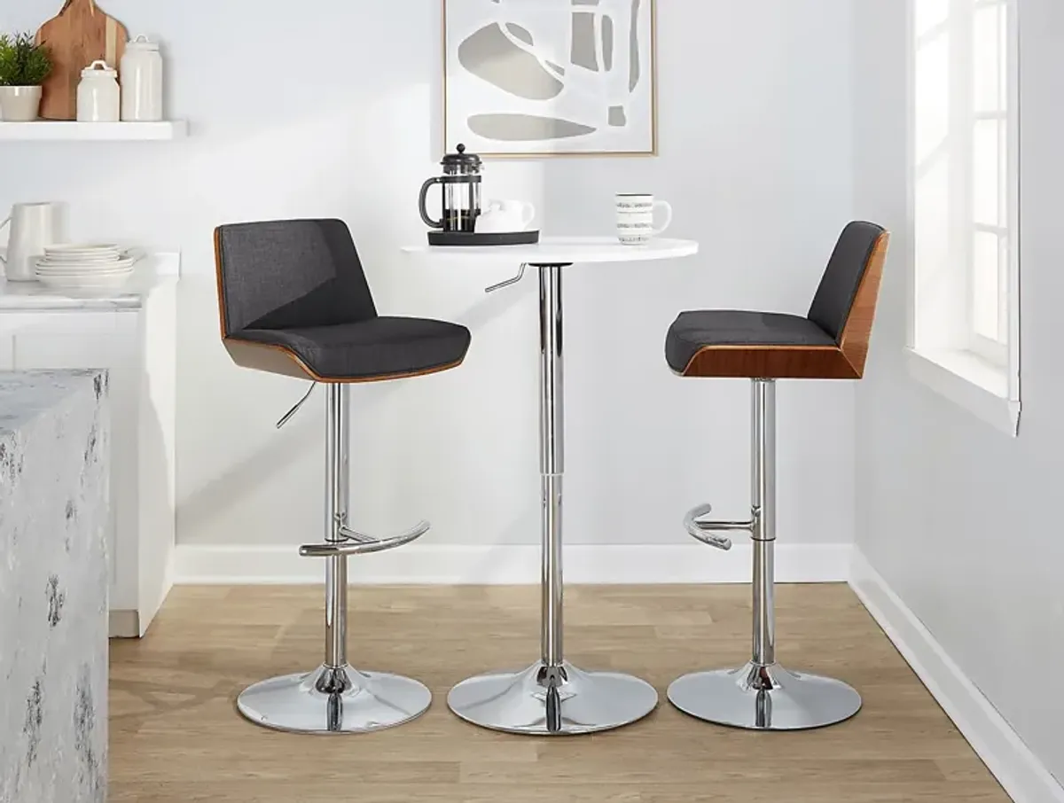 Weymanda V Charcoal Adjustable Barstool, Set of 2