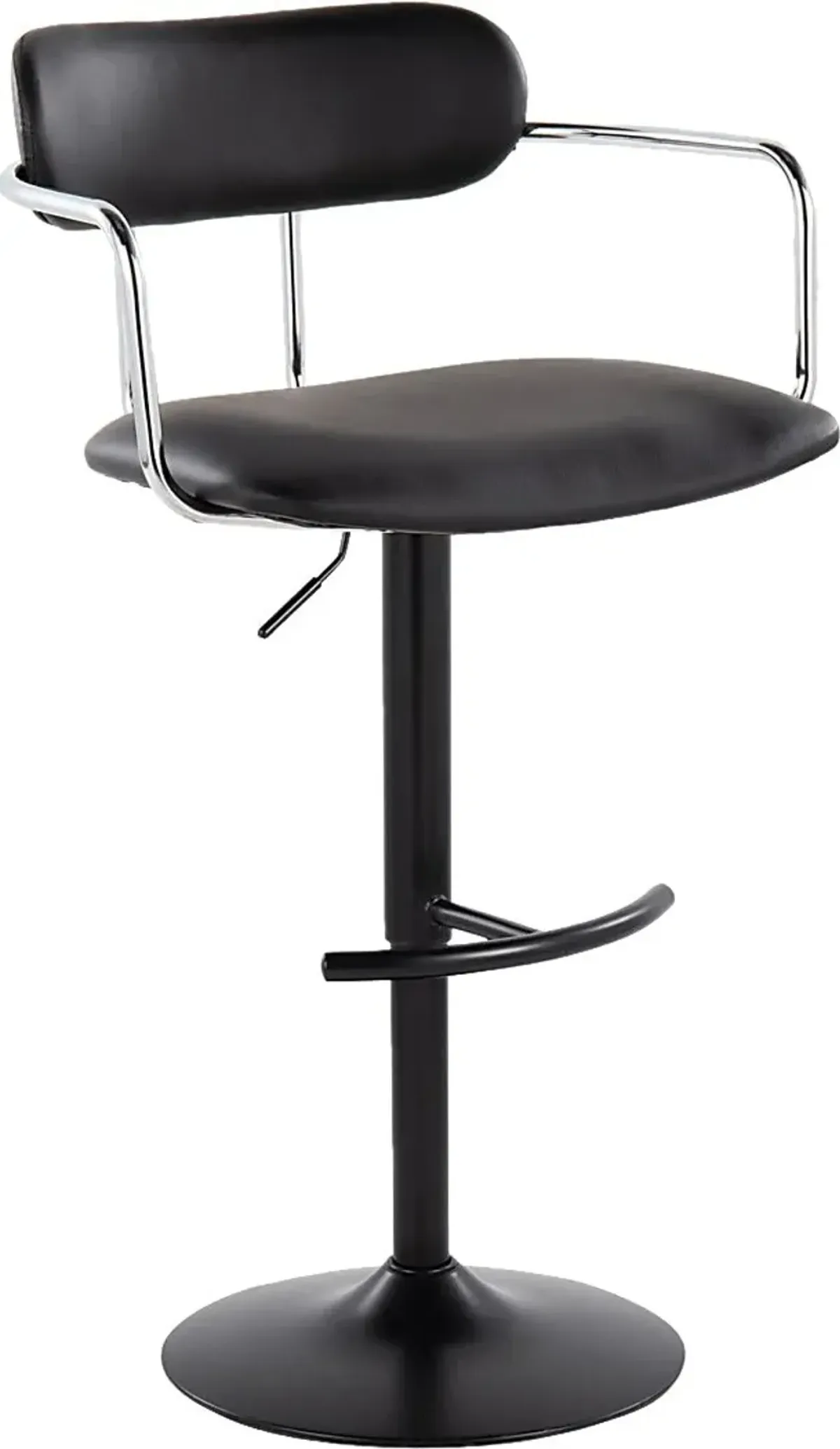 Wedgefield III Black Adjustable Barstool, Set of 2