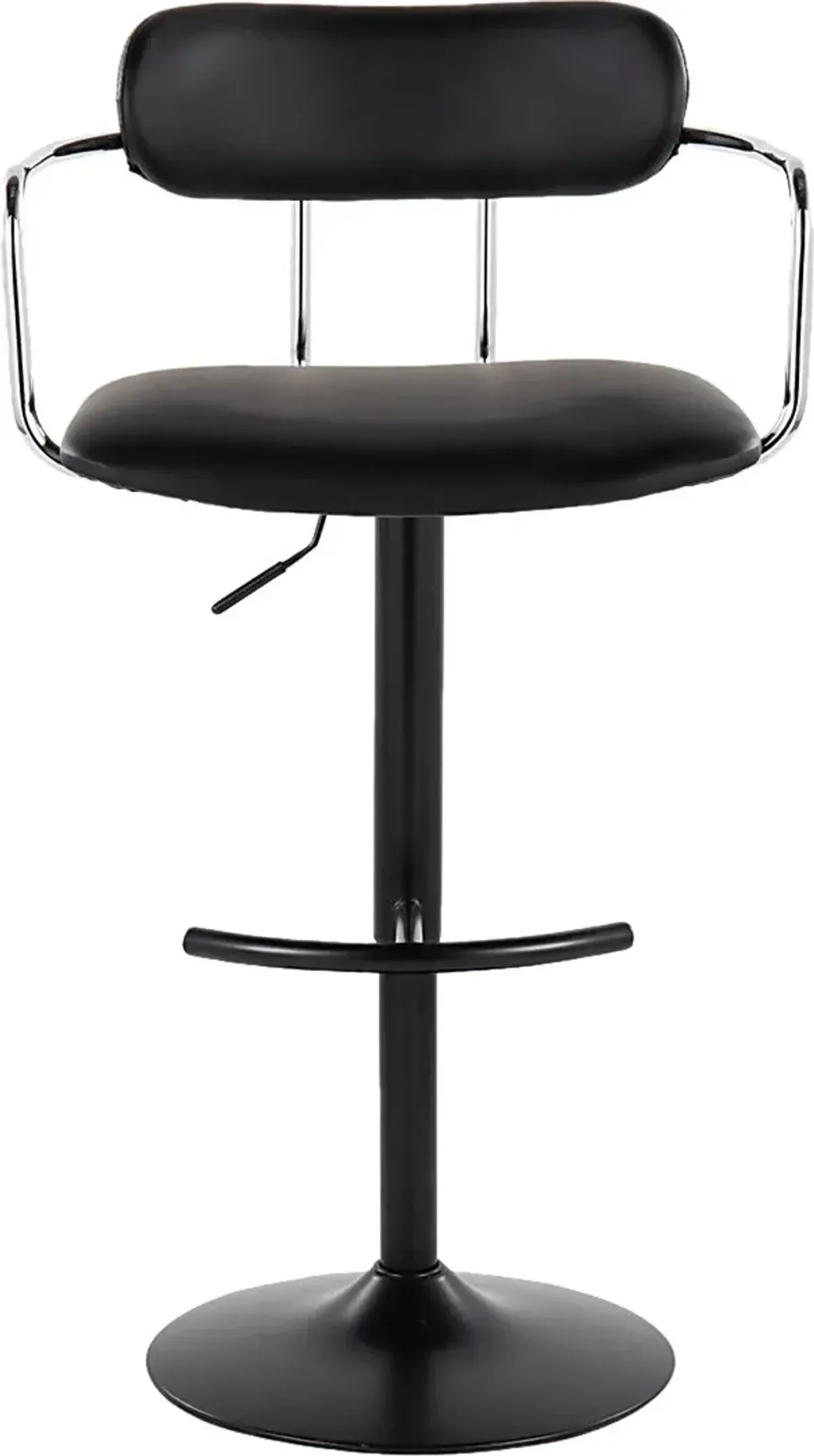 Wedgefield III Black Adjustable Barstool, Set of 2