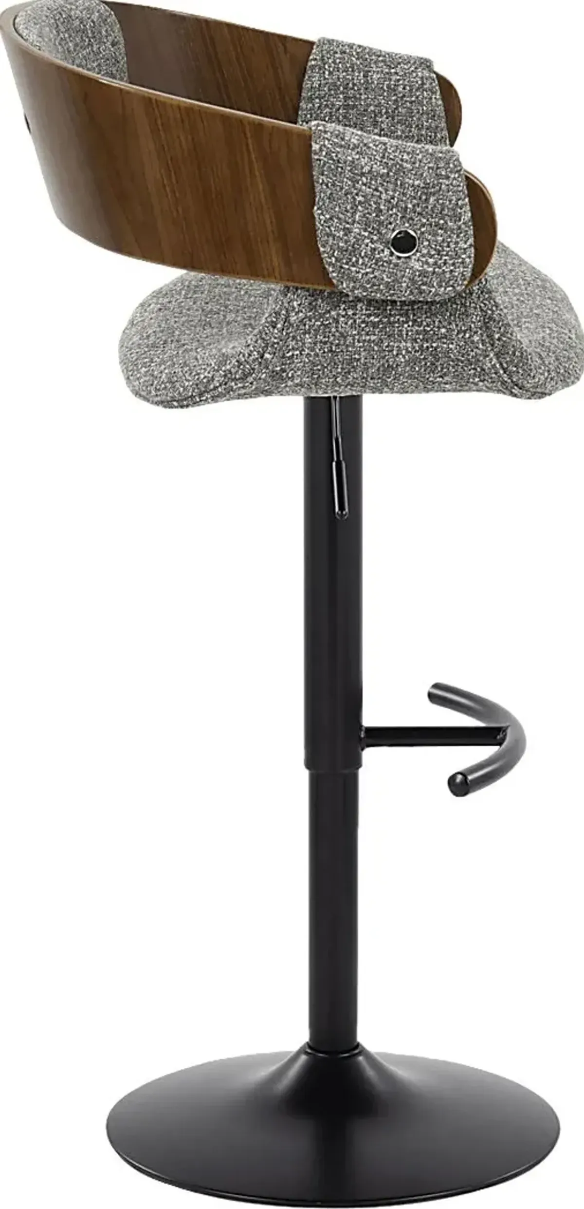 Takeda I Dark Gray Adjustable Barstool, Set of 2