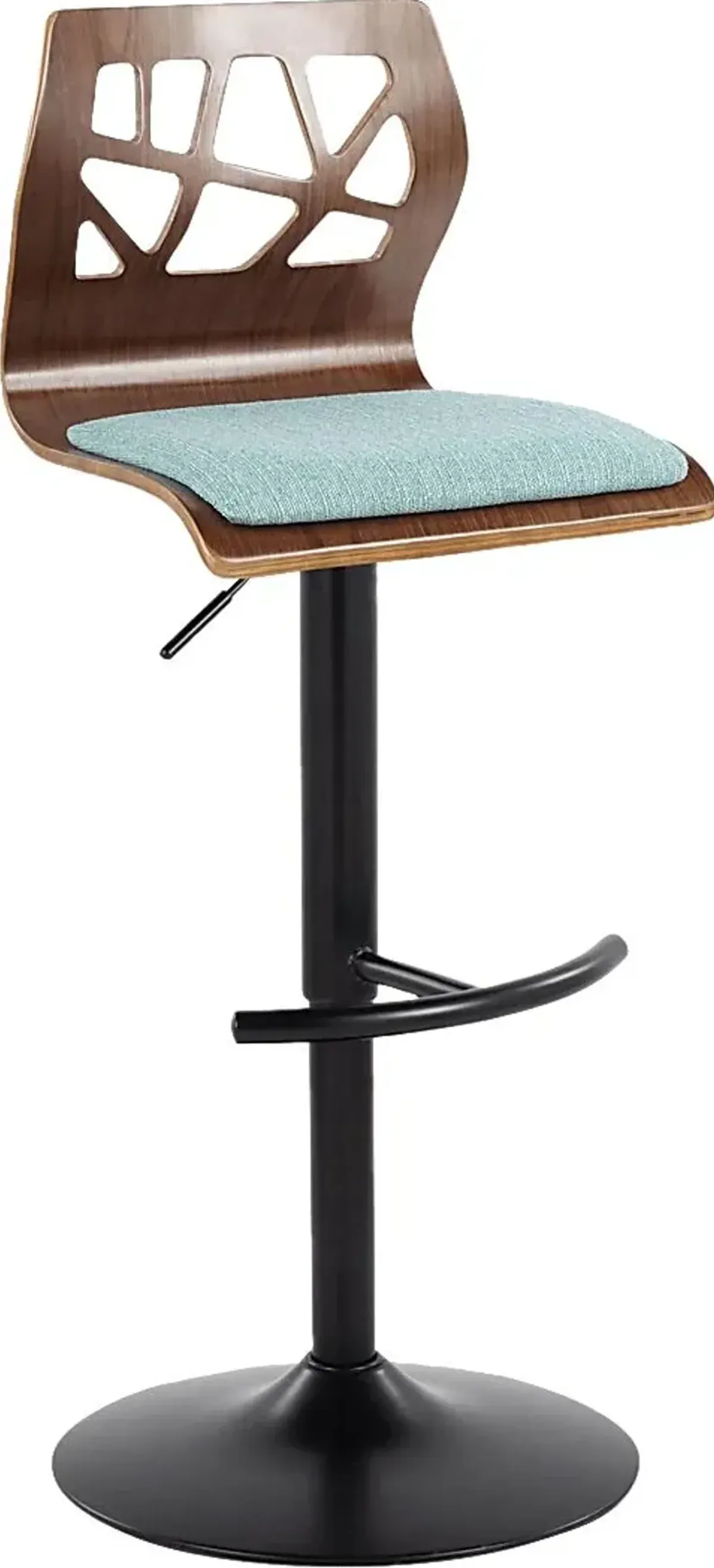 Watsonia IV Teal Adjustable Barstool, Set of 2