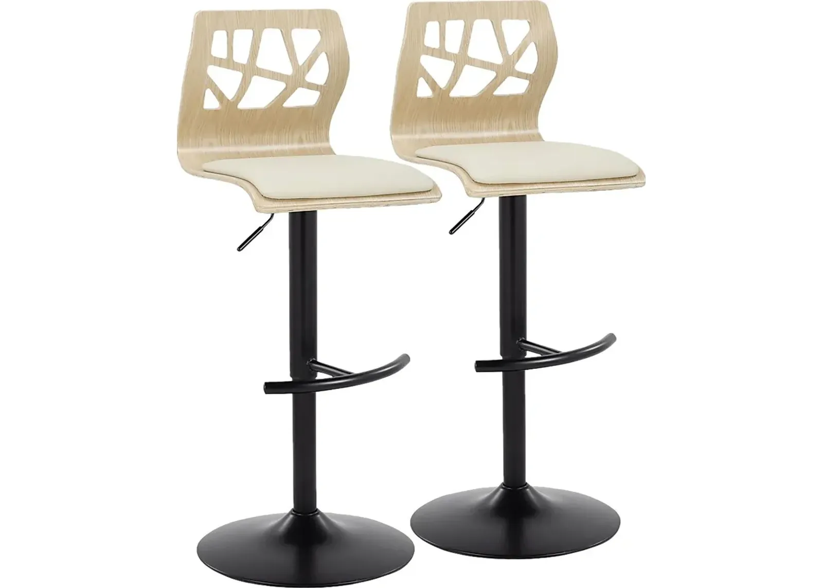 Watsonia VII Cream Adjustable Barstool, Set of 2