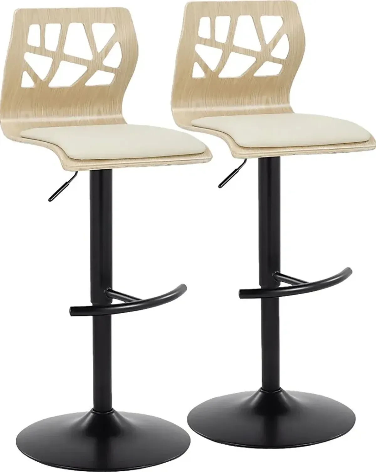 Watsonia VII Cream Adjustable Barstool, Set of 2