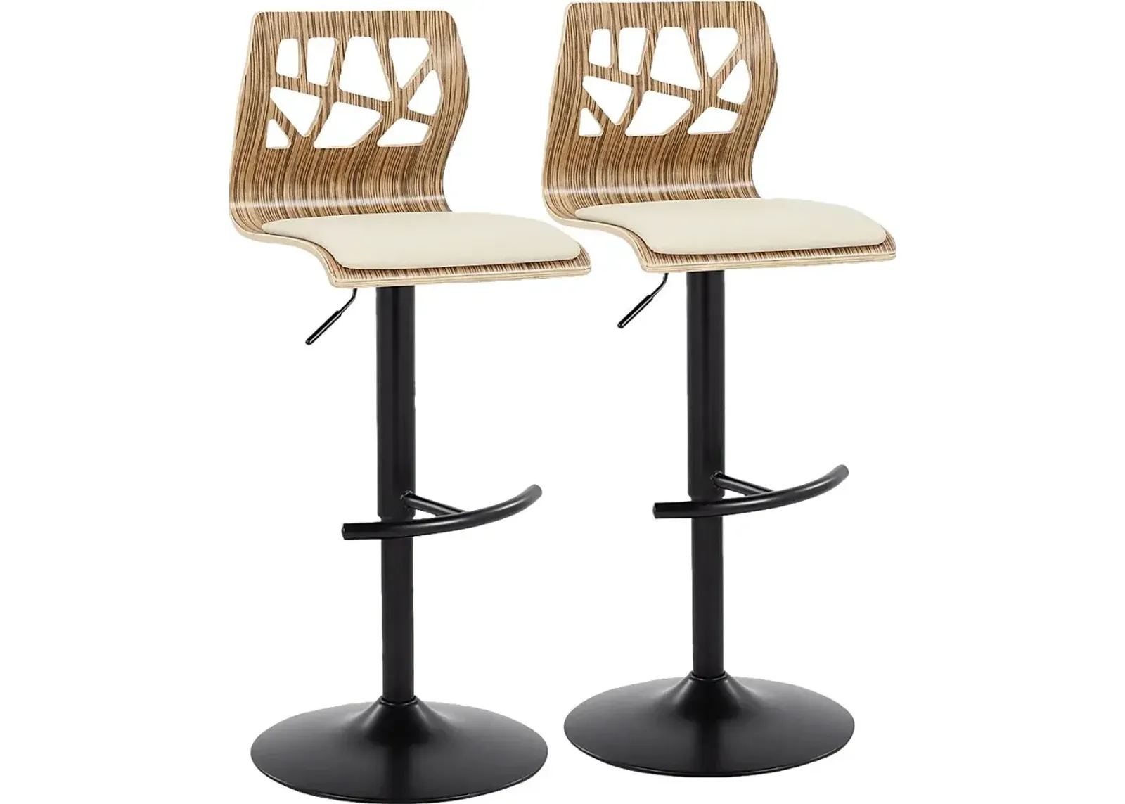 Watsonia IX Cream Adjustable Barstool, Set of 2