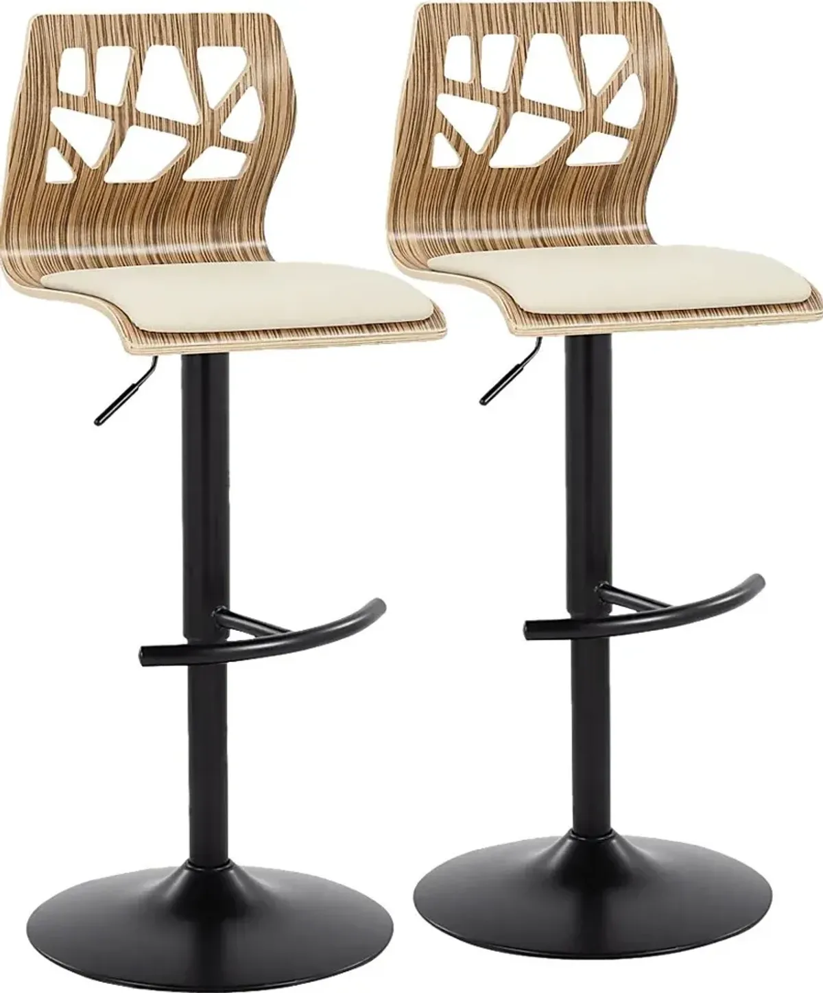 Watsonia IX Cream Adjustable Barstool, Set of 2