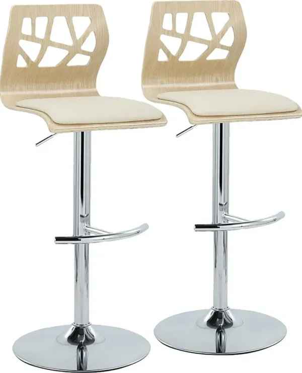 Watsonia X Cream Adjustable Barstool, Set of 2