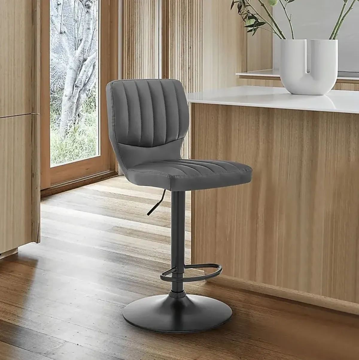 Benoist Gray Bar Stool