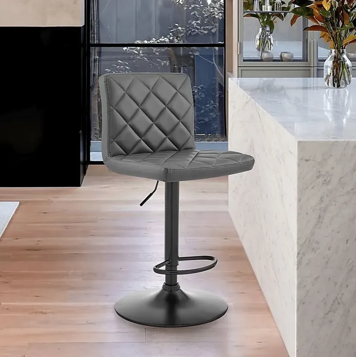 Hobgood Gray Bar Stool