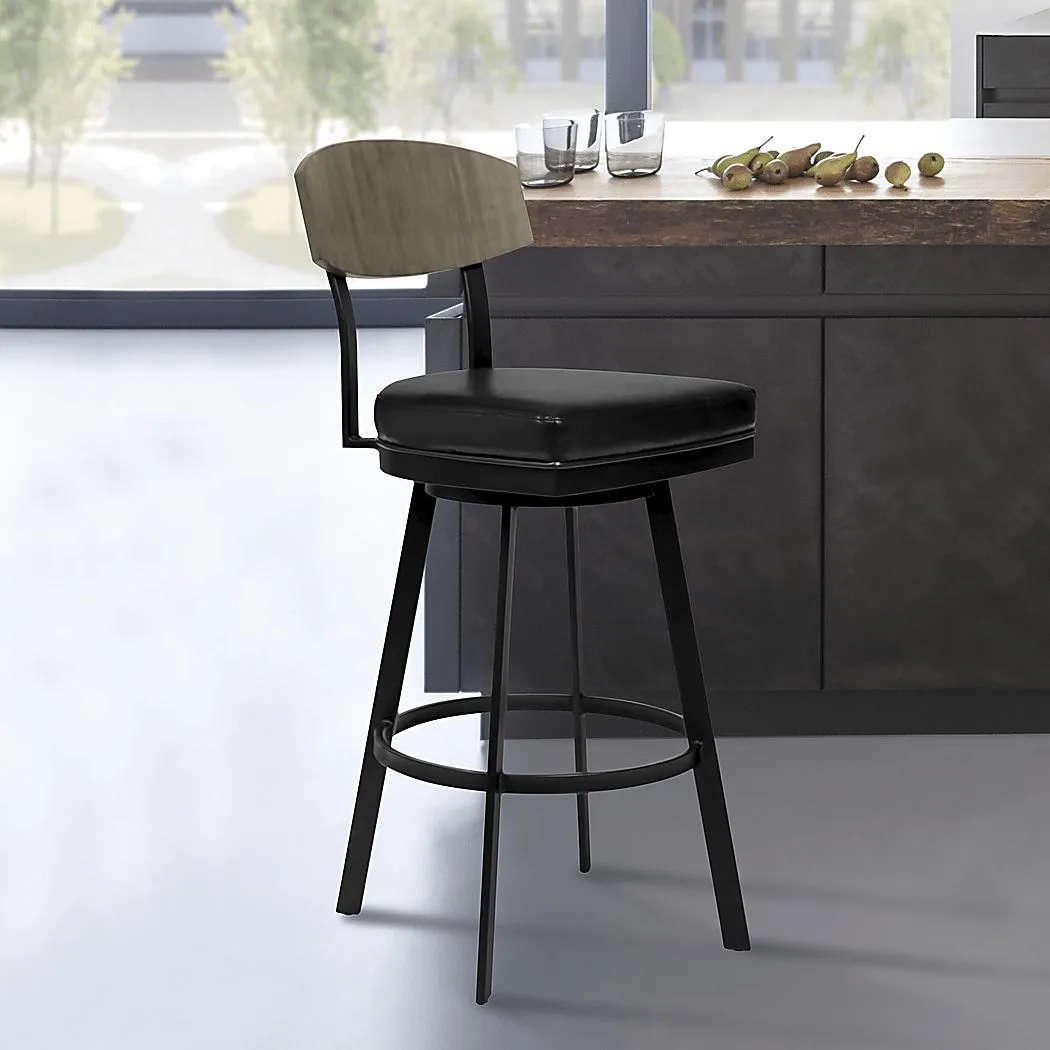 Paseco Black Counter Height Stool