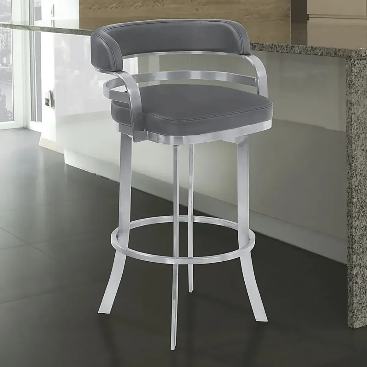 Abbeydale Gray Counter Height Stool