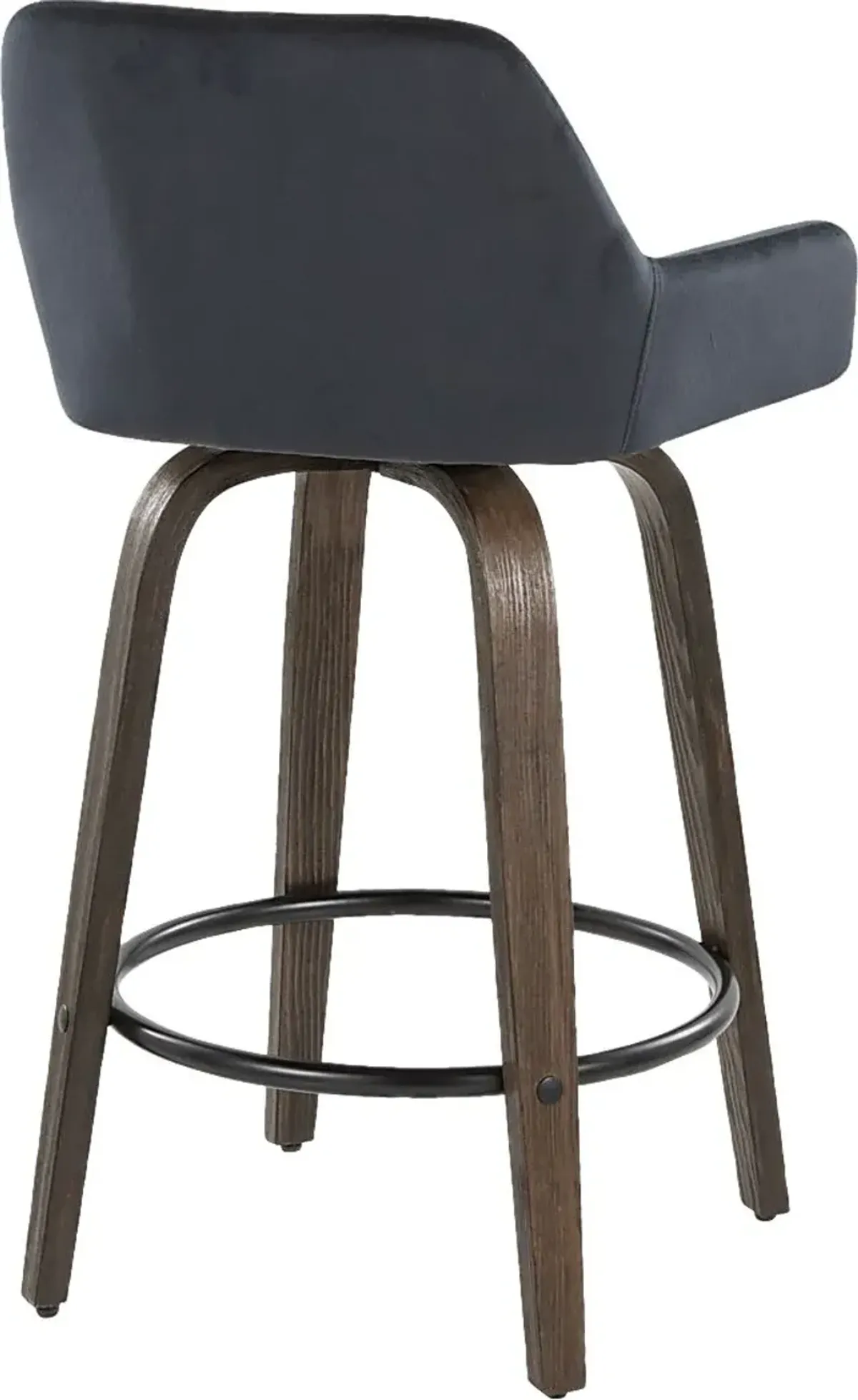 Rimcrest VII Black Swivel Counter Height Stool, Set of 2