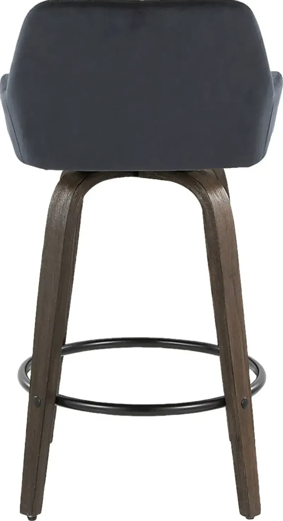 Rimcrest VII Black Swivel Counter Height Stool, Set of 2