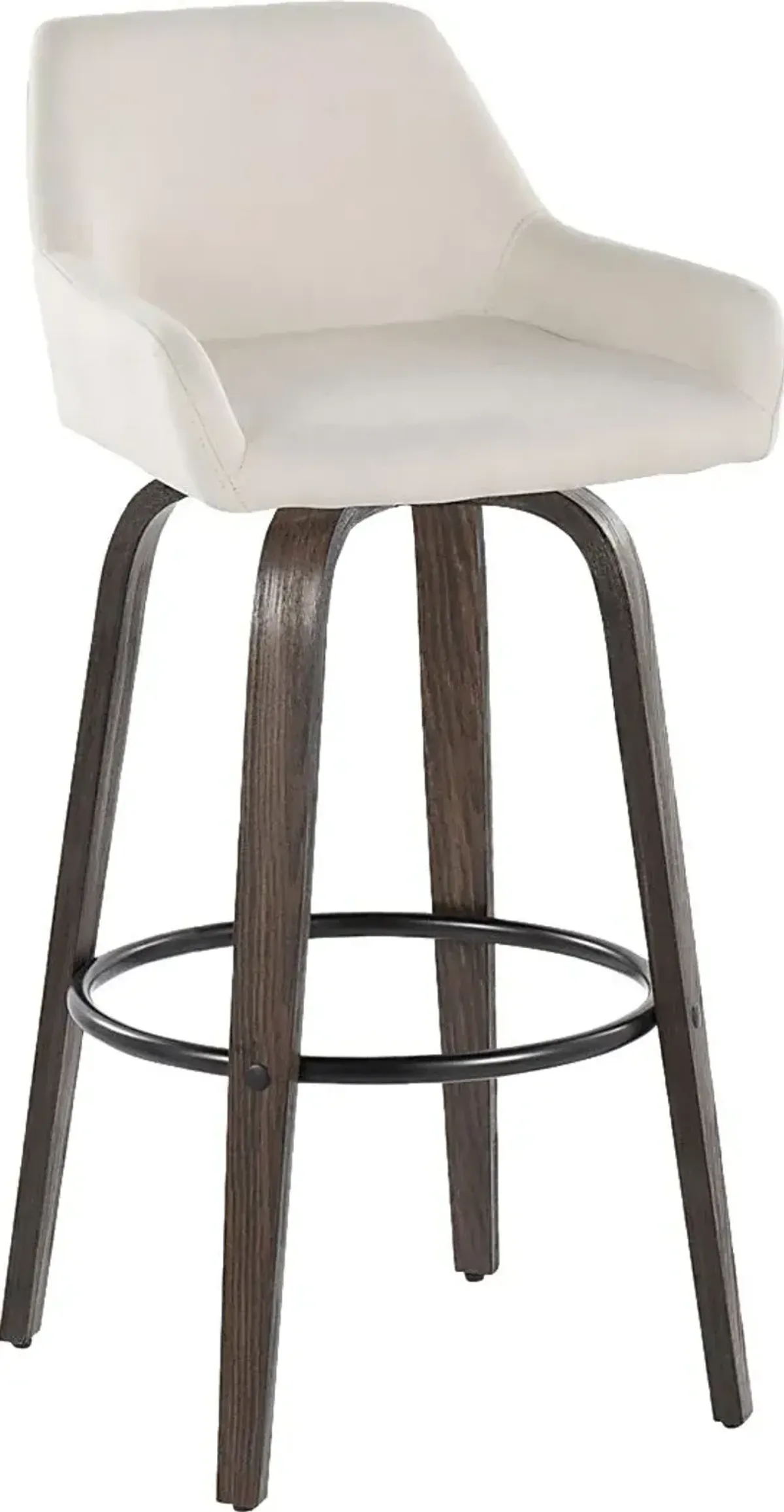 Rimcrest VII White Swivel Barstool, Set of 2