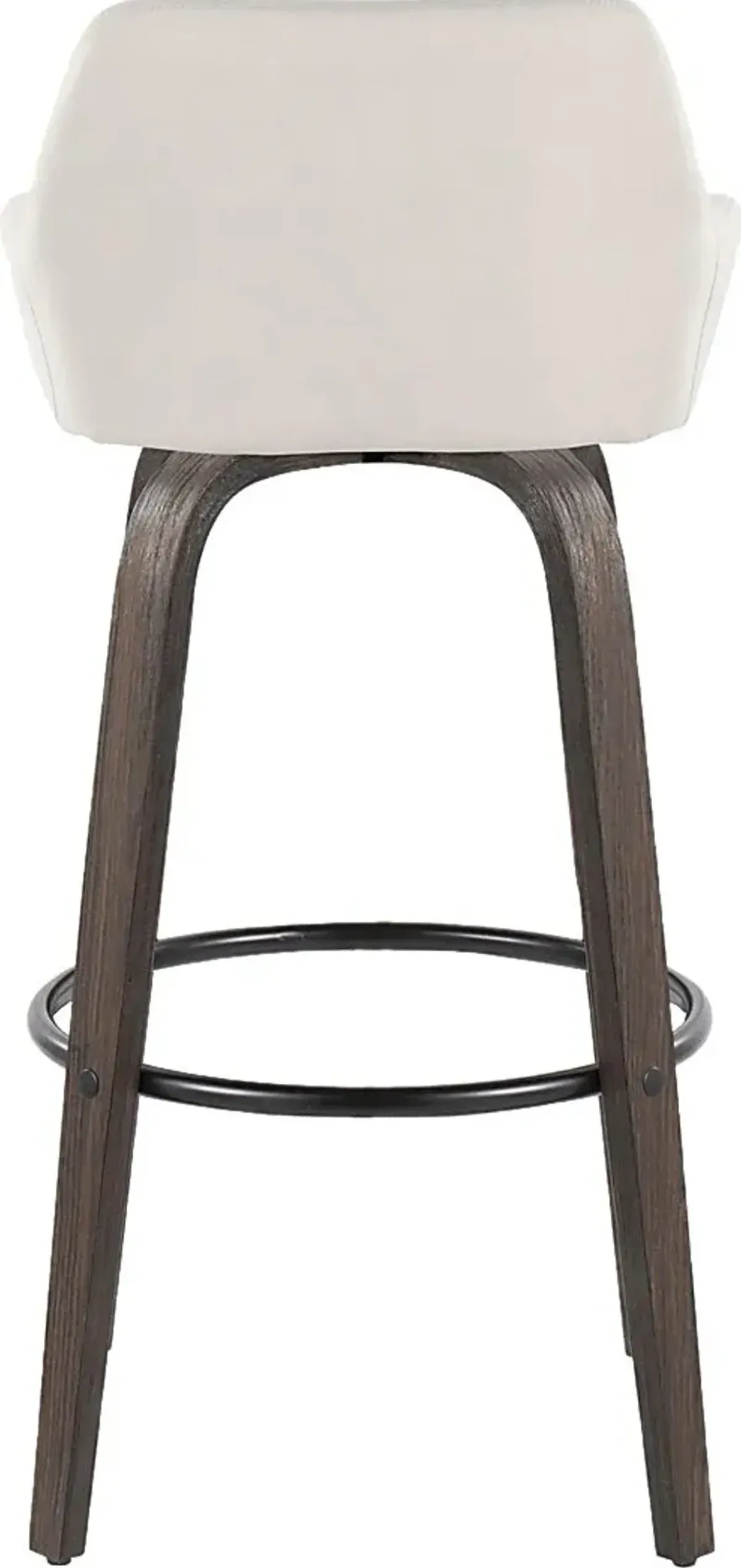 Rimcrest VII White Swivel Barstool, Set of 2