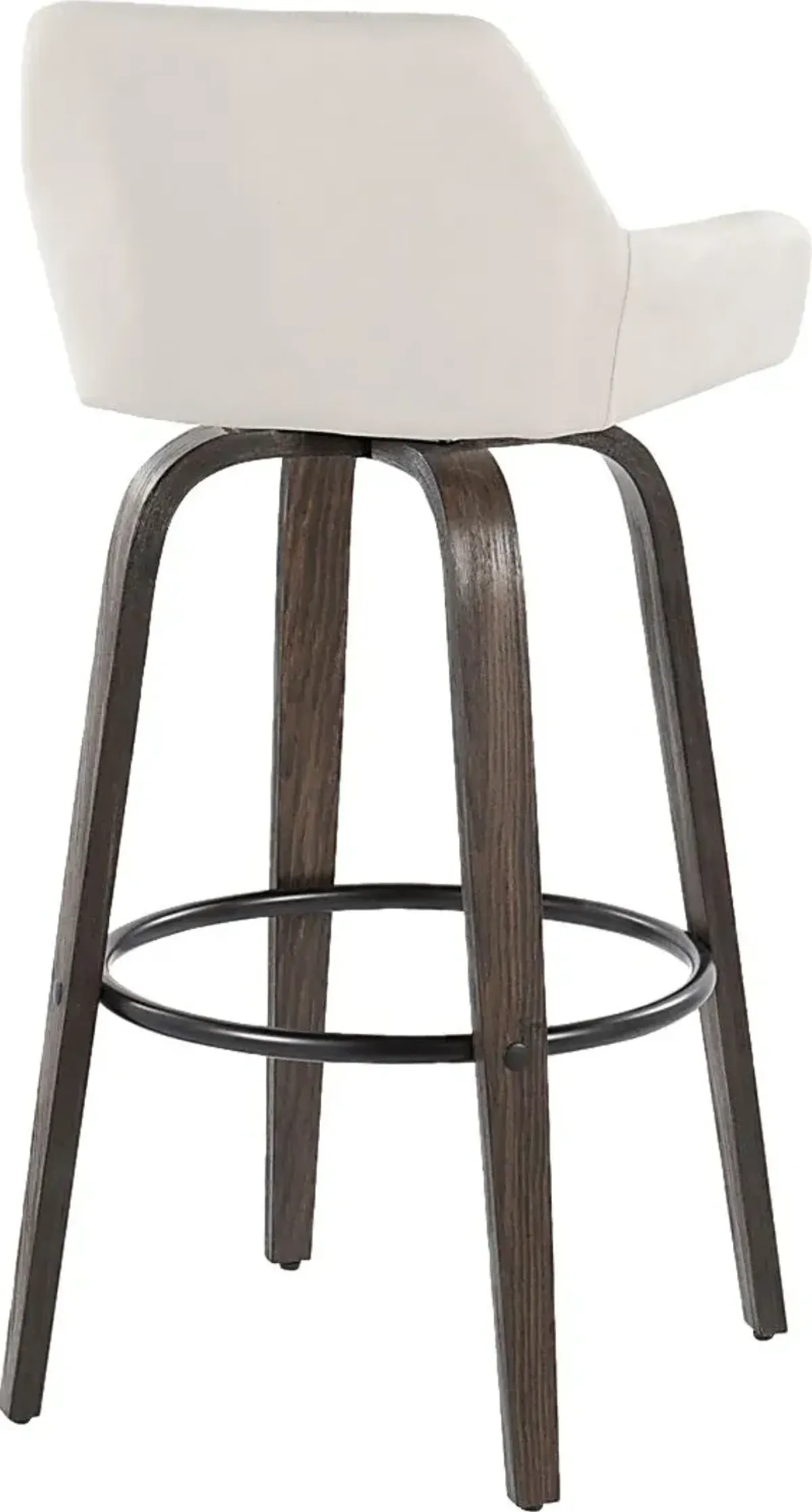 Rimcrest VII White Swivel Barstool, Set of 2
