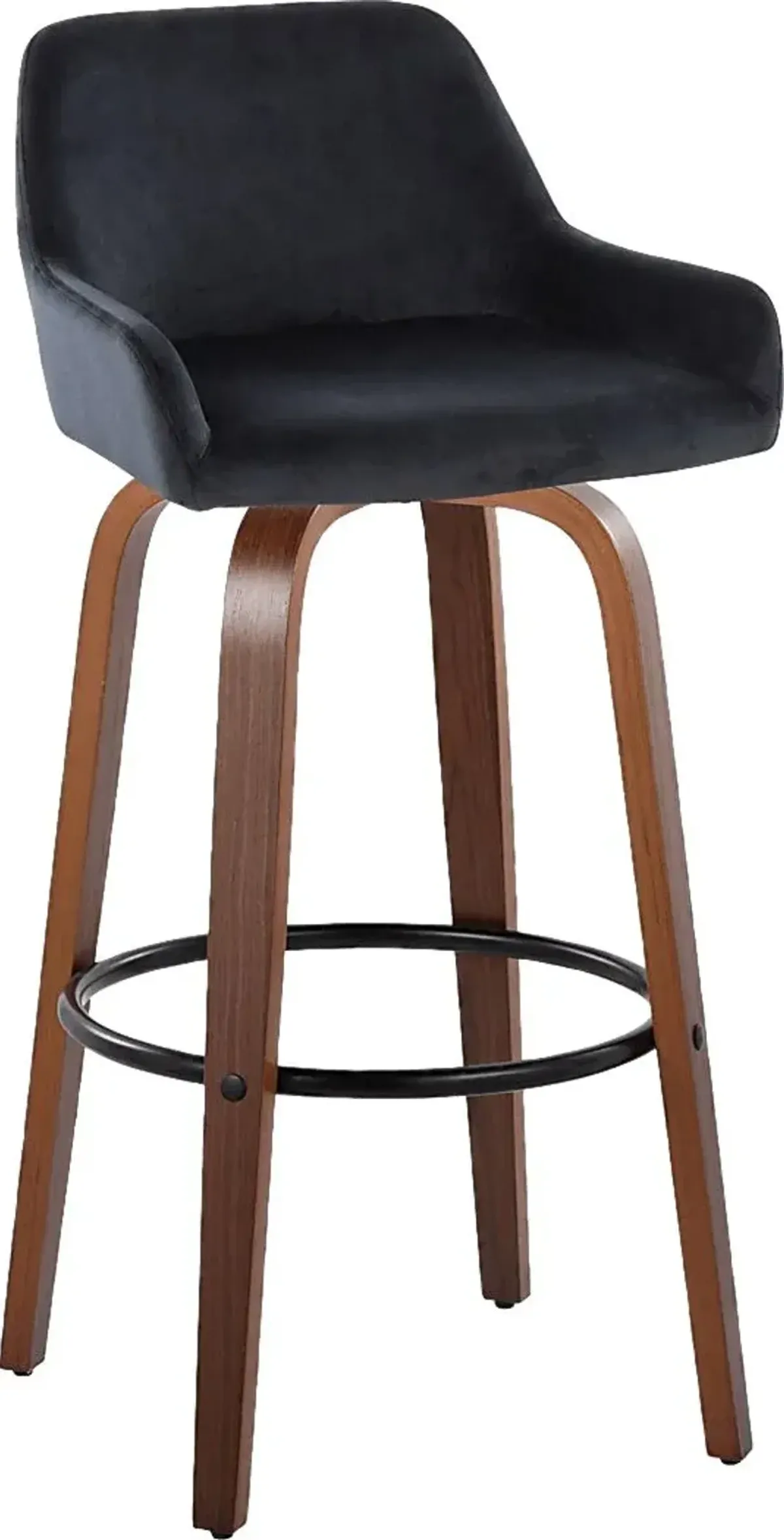 Rimcrest VI Black Swivel Barstool, Set of 2