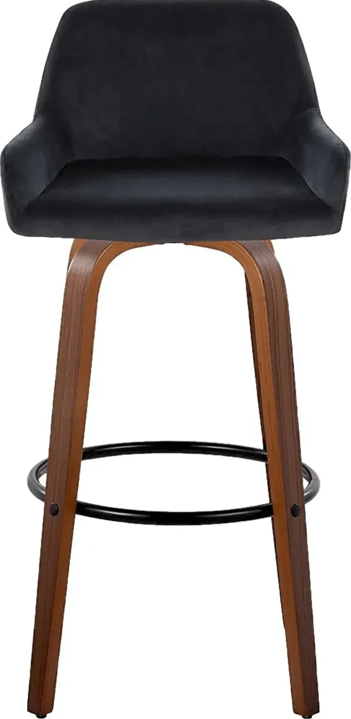 Rimcrest VI Black Swivel Barstool, Set of 2