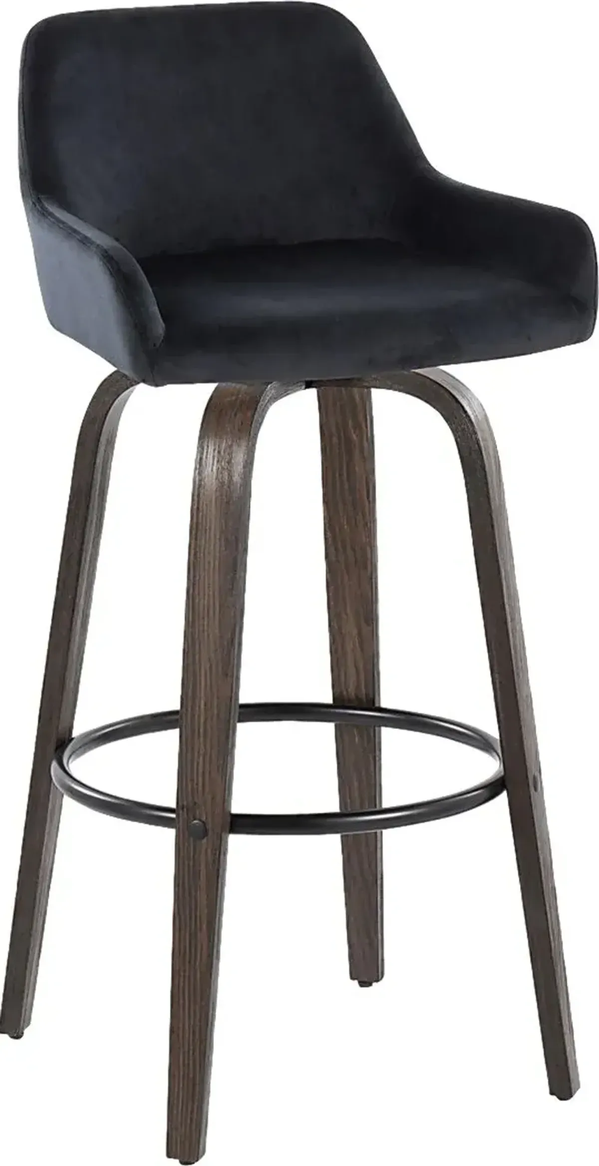 Rimcrest VII Black Swivel Barstool, Set of 2