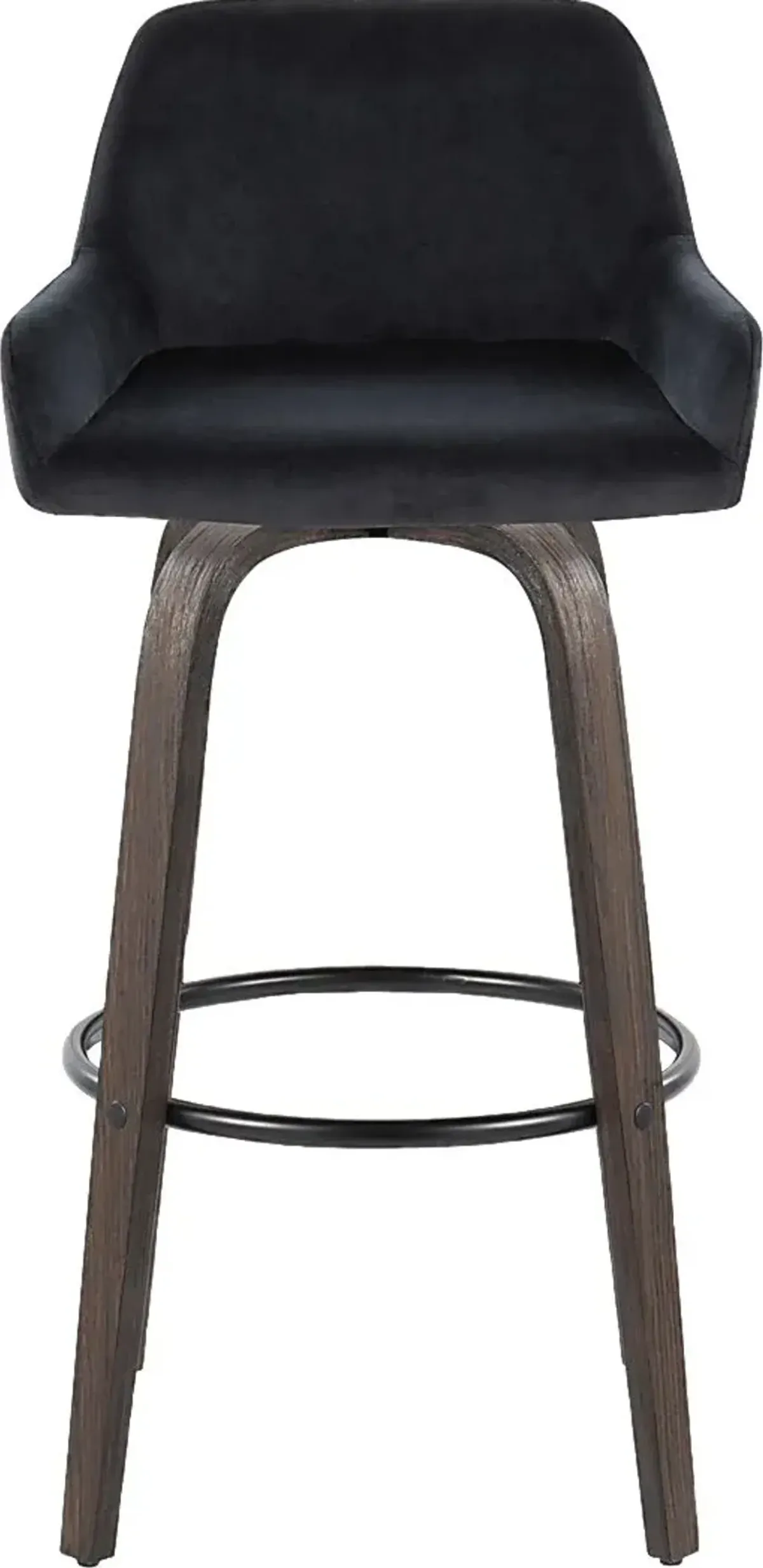 Rimcrest VII Black Swivel Barstool, Set of 2