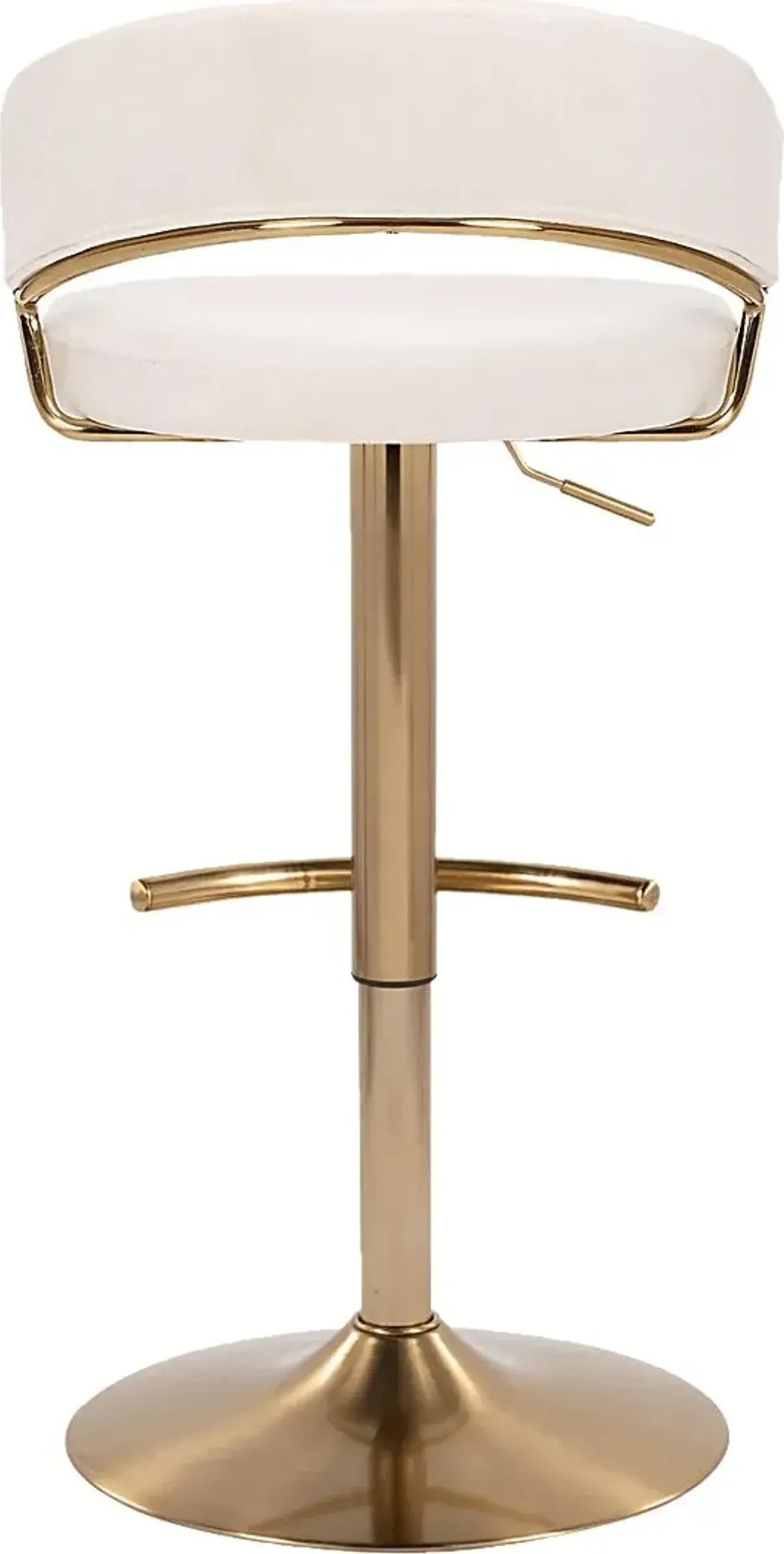 Harborson II Cream Adjustable Swivel Barstool, Set of 2