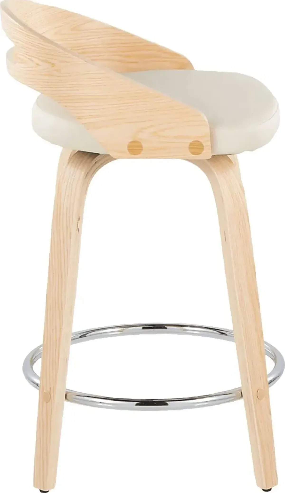 Congreve IV Cream Swivel Counter Height Stool, Set of 2