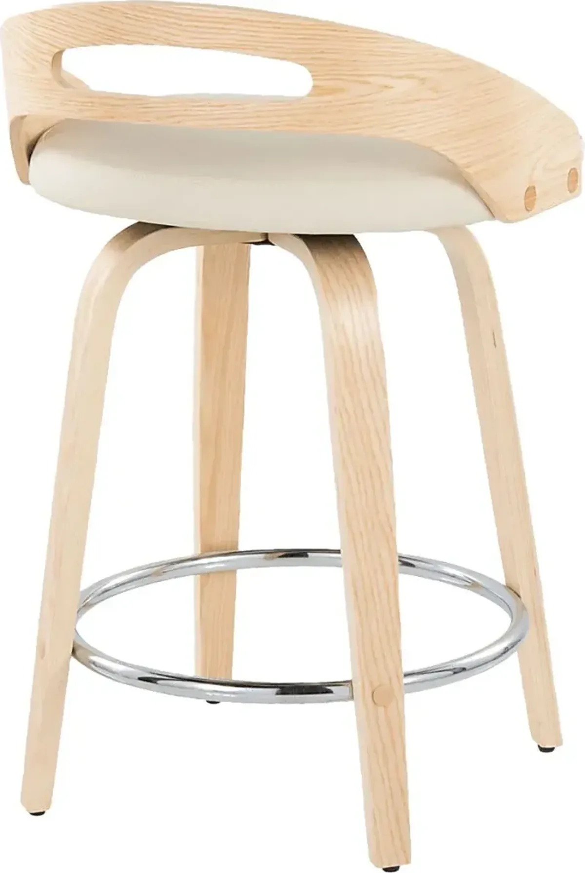 Congreve IV Cream Swivel Counter Height Stool, Set of 2