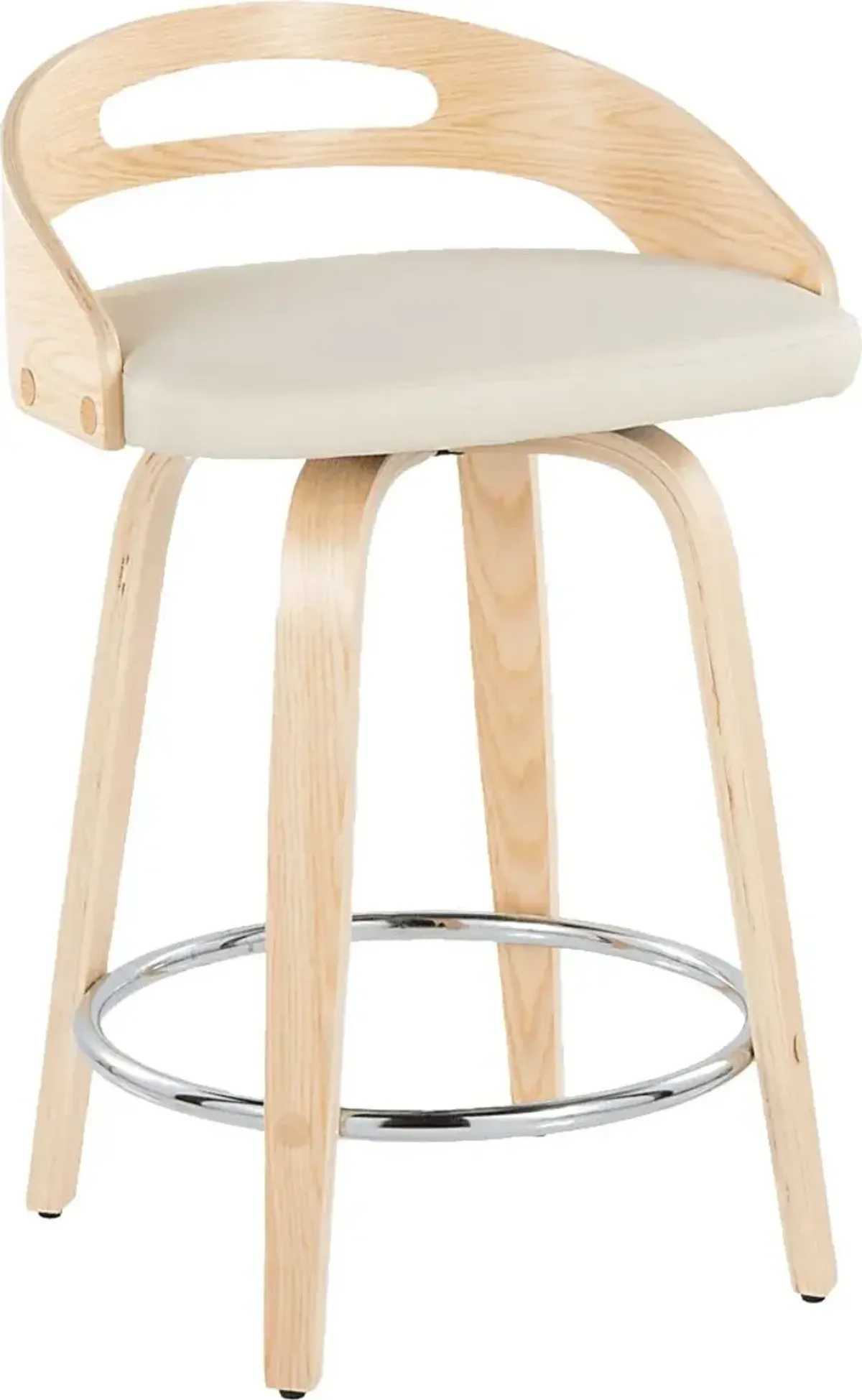 Congreve IV Cream Swivel Counter Height Stool, Set of 2