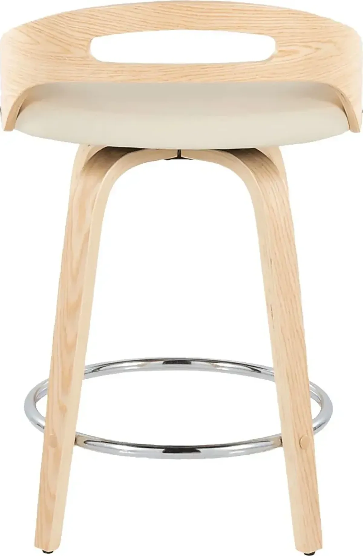 Congreve IV Cream Swivel Counter Height Stool, Set of 2