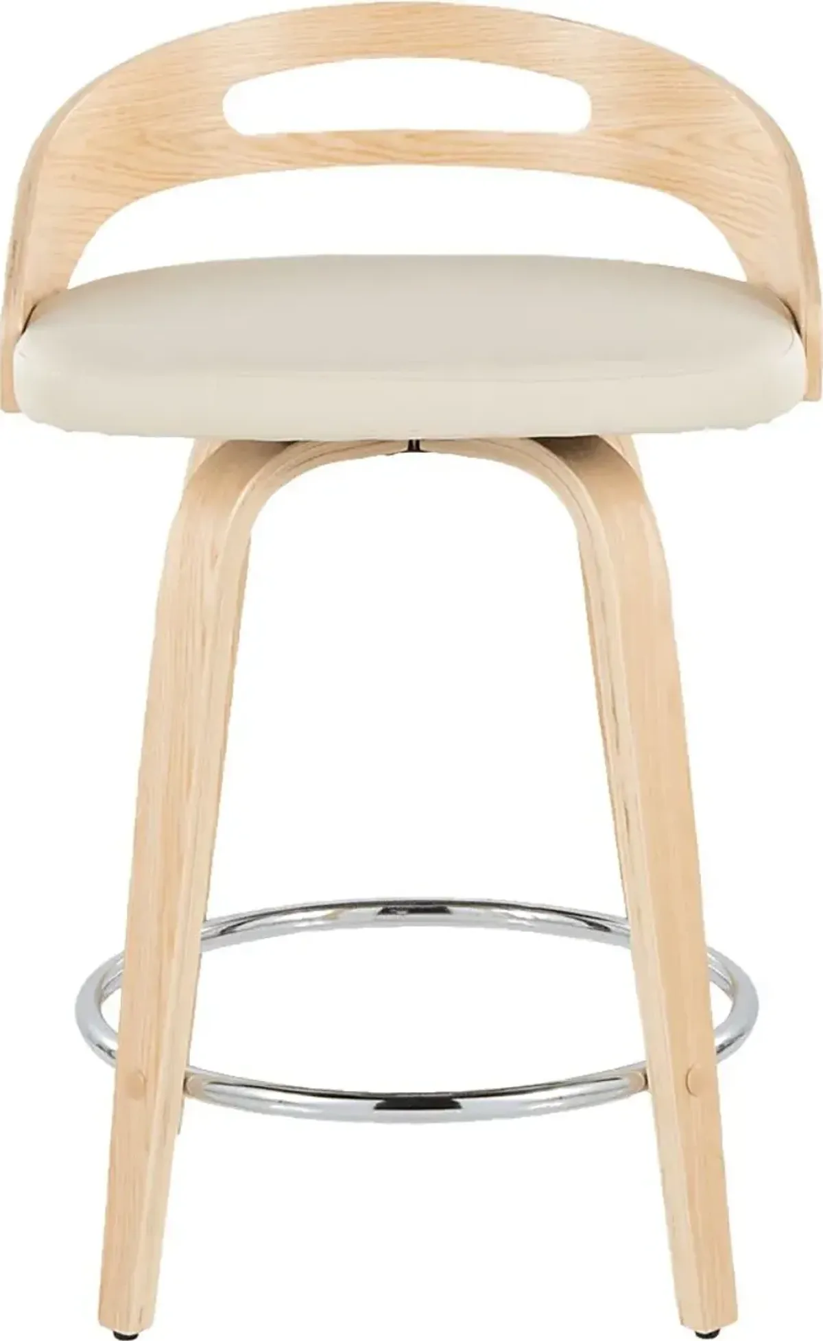 Congreve IV Cream Swivel Counter Height Stool, Set of 2