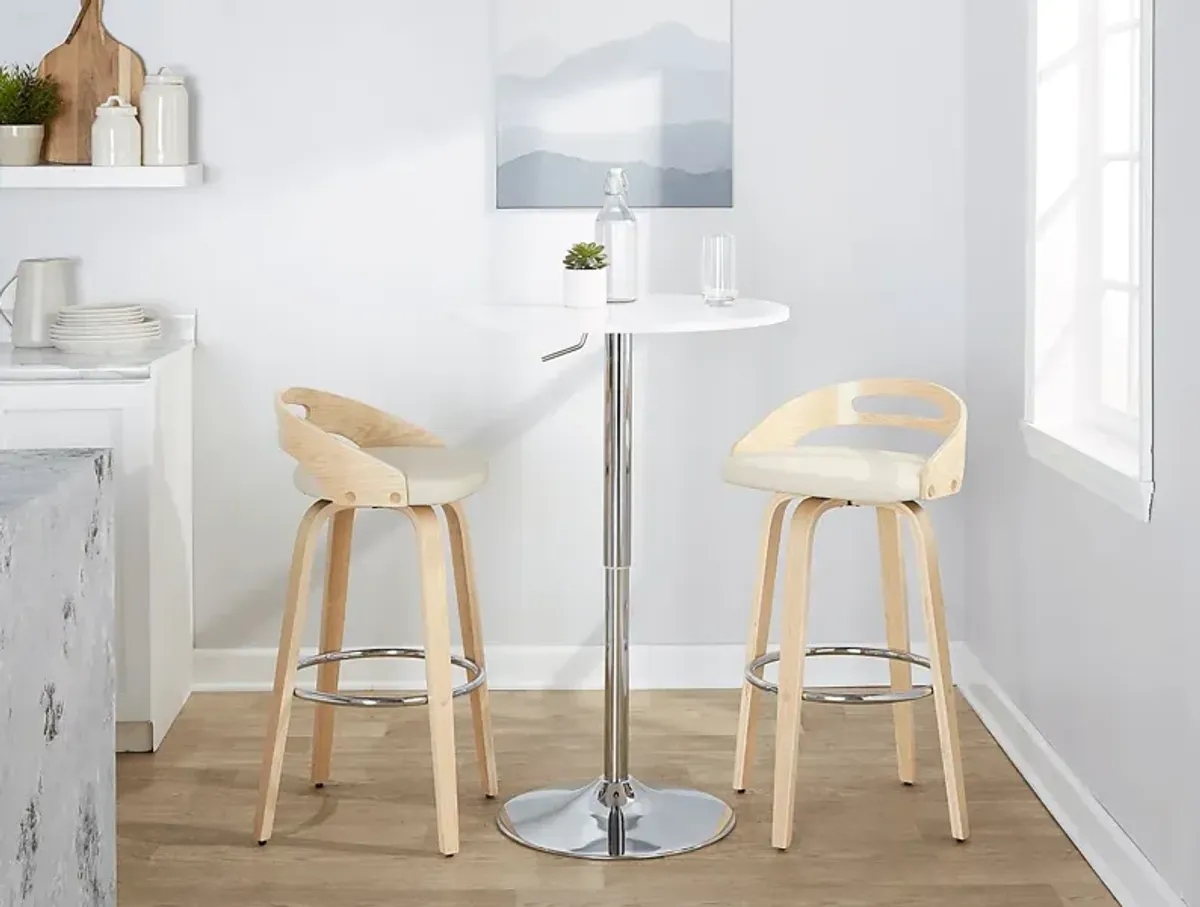 Congreve IV Cream Barstool, Set of 2