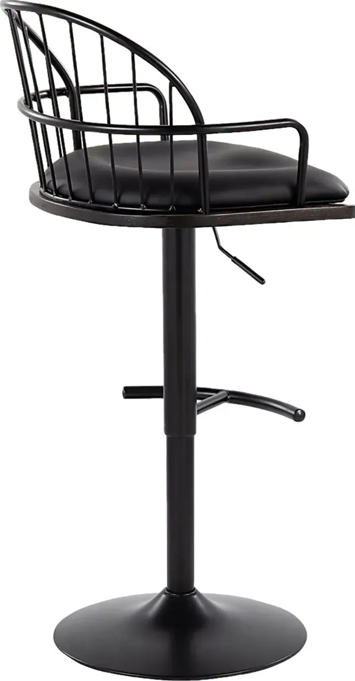 Charlias X Black Adjustable Barstool, Set of 2