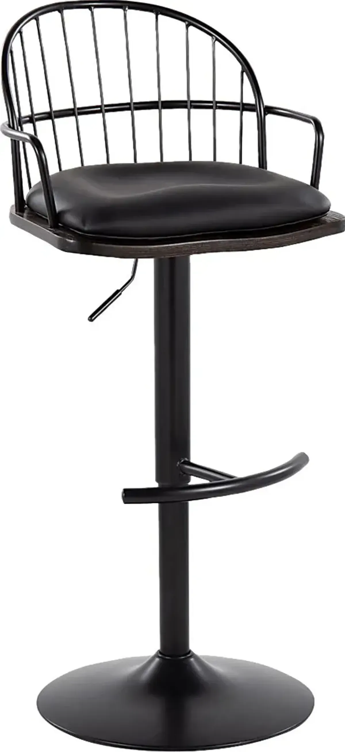 Charlias X Black Adjustable Barstool, Set of 2