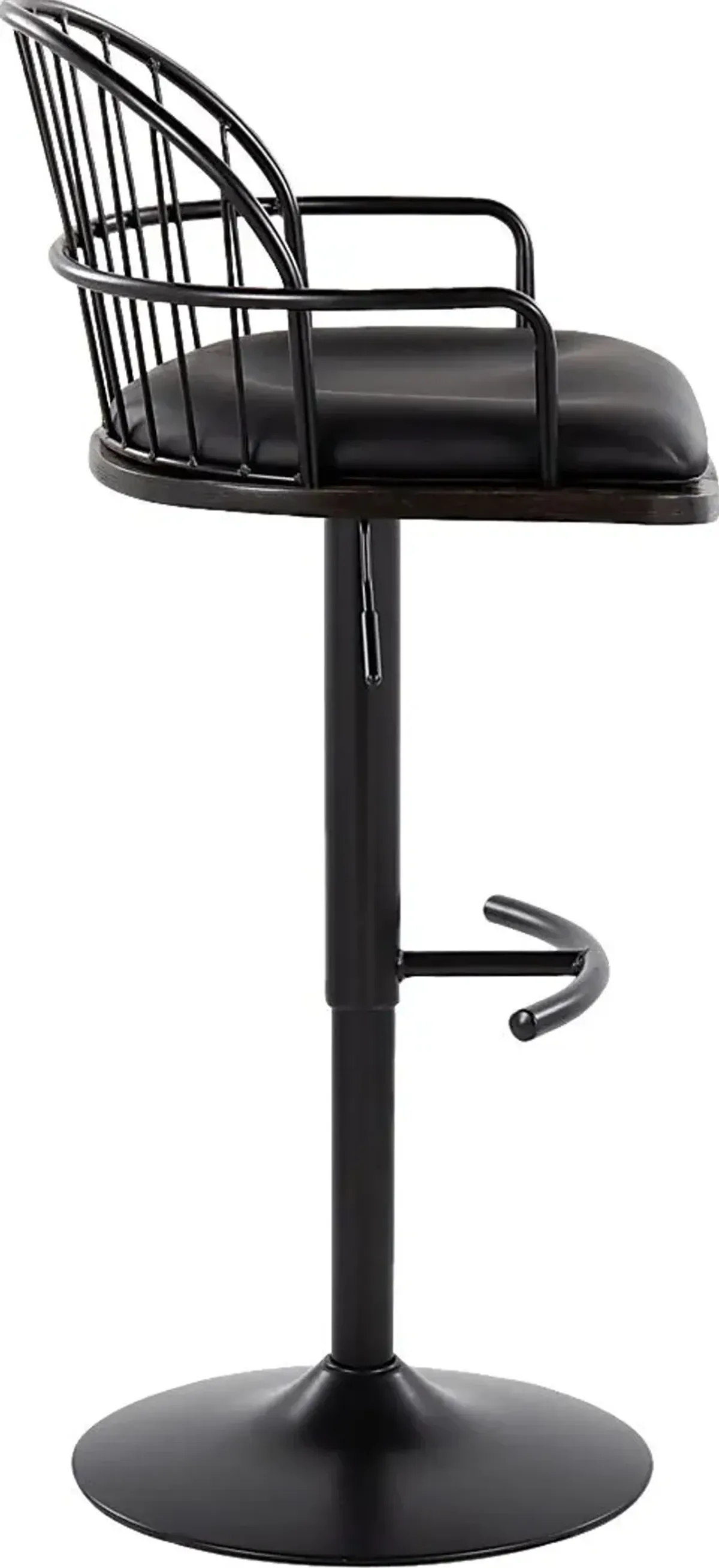 Charlias X Black Adjustable Barstool, Set of 2