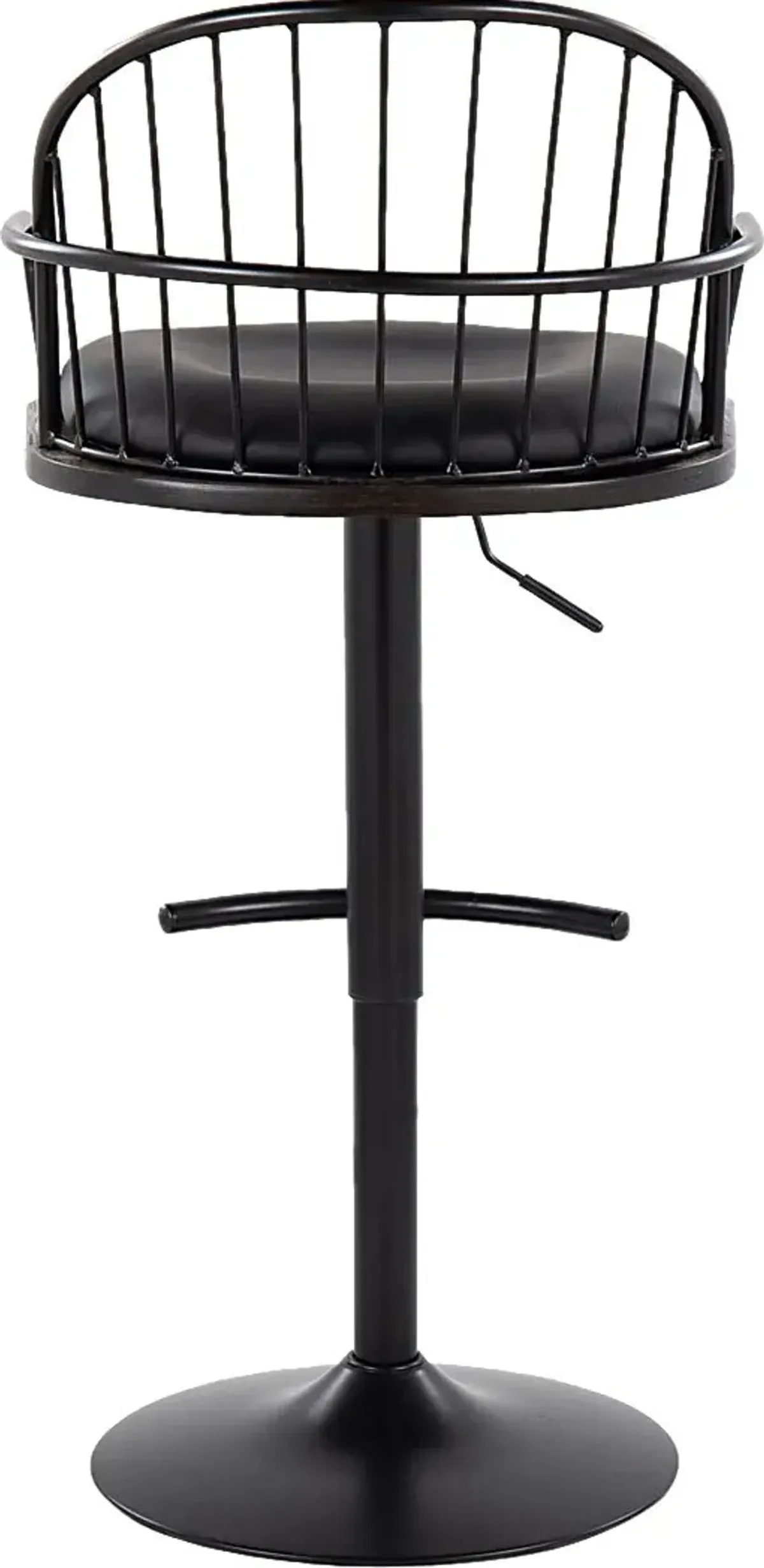 Charlias X Black Adjustable Barstool, Set of 2