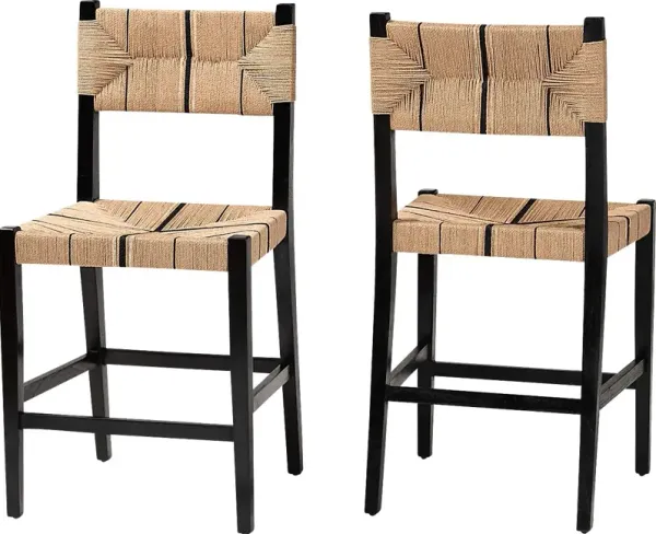 Devanshire Black Counter Stool, Set of 2
