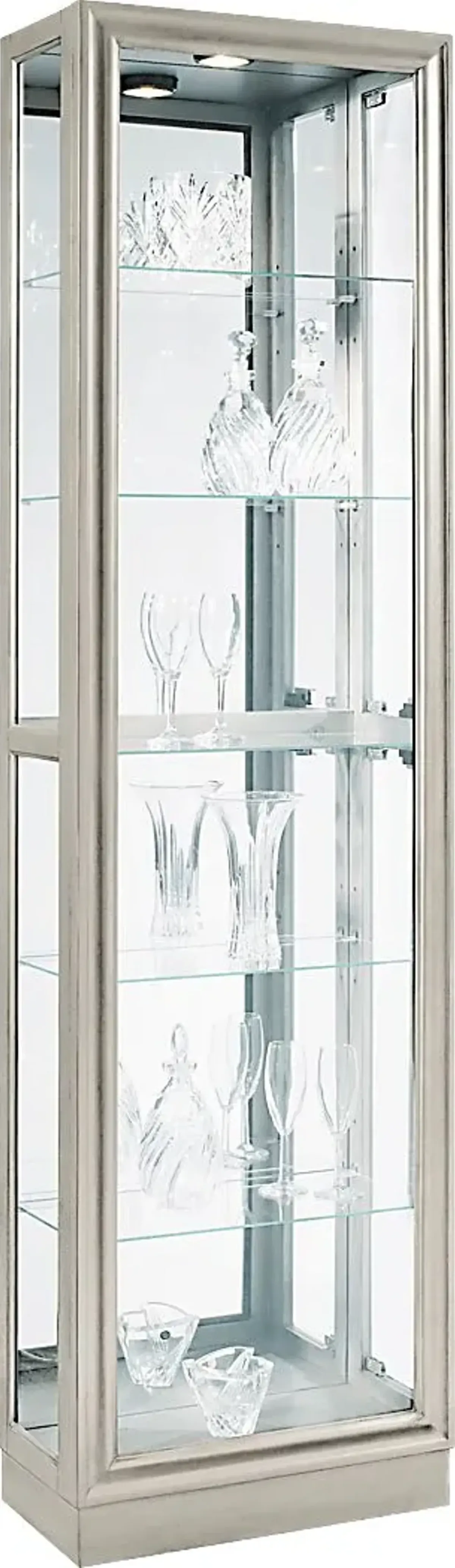 Rootmart Silver Curio Cabinet
