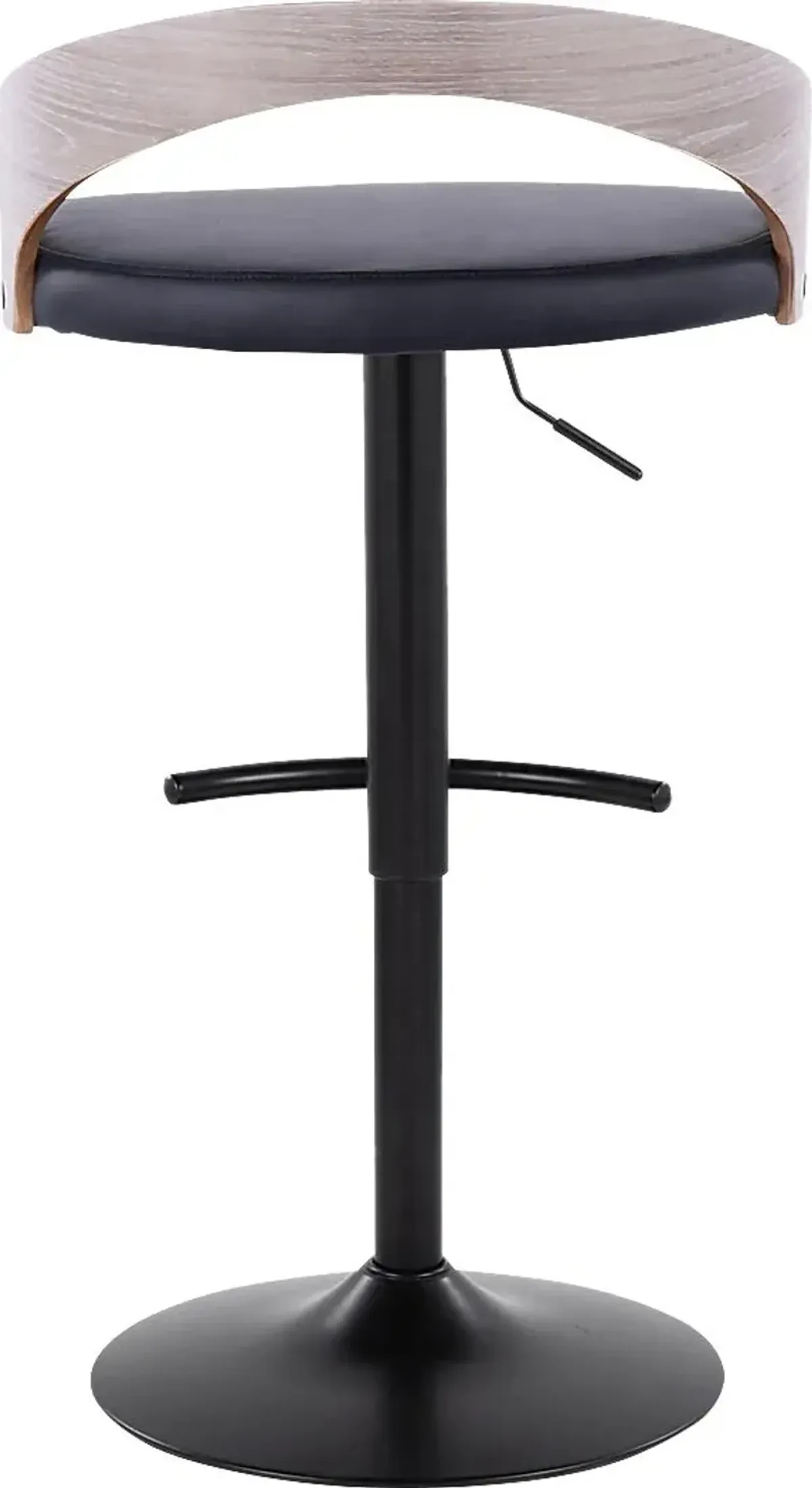 Zykan XVI Black Adjustable Barstool, Set of 2