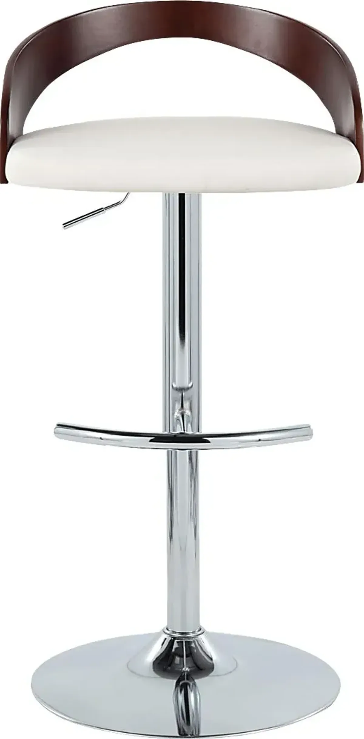 Zykan XXI White Adjustable Barstool, Set of 2