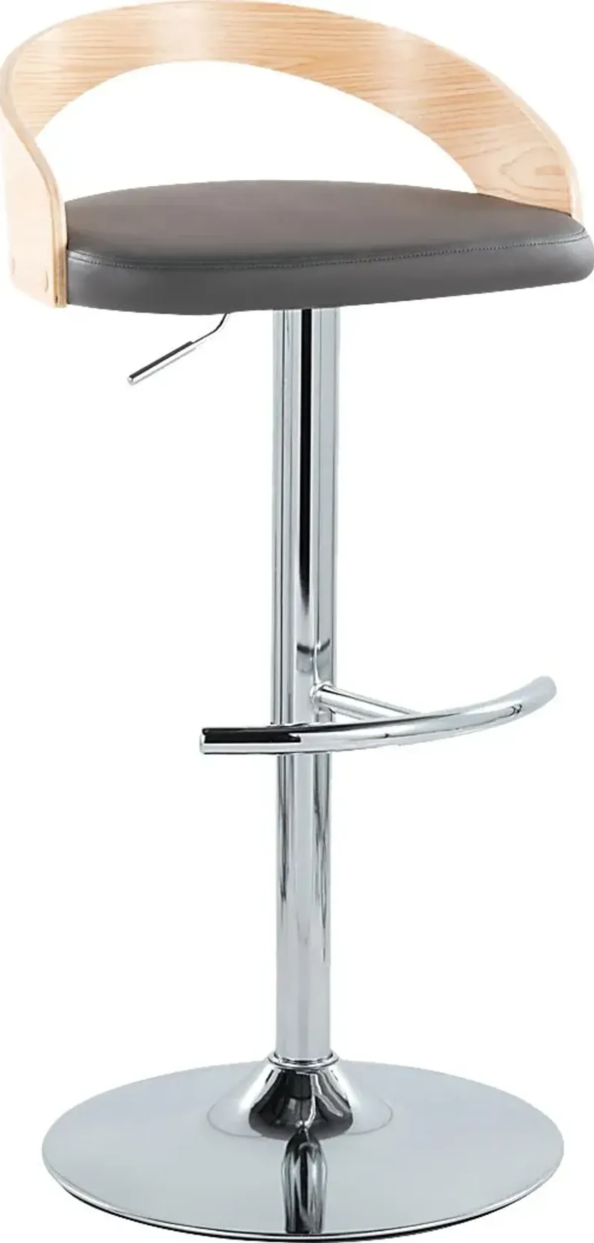 Zykan XXIII Gray Adjustable Barstool, Set of 2