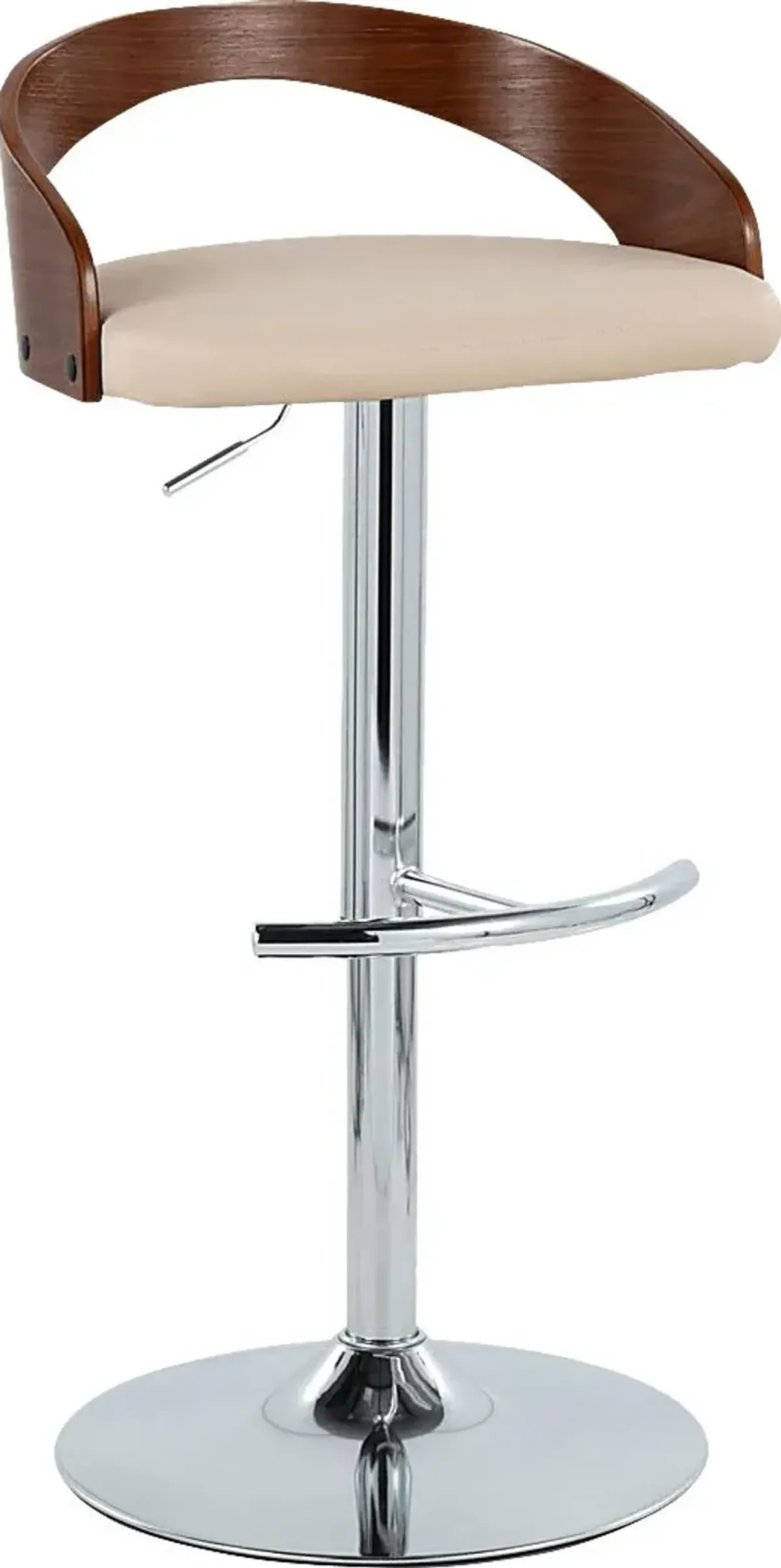Zykan XXV Cream Adjustable Barstool, Set of 2