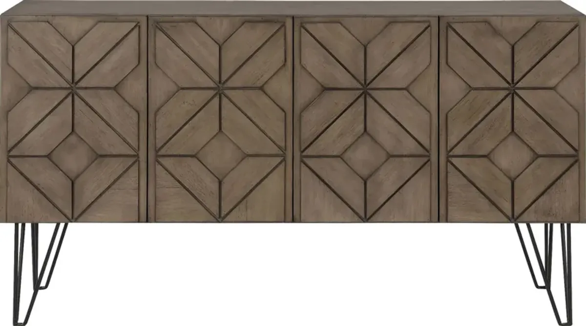 Bricksome Brown Credenza