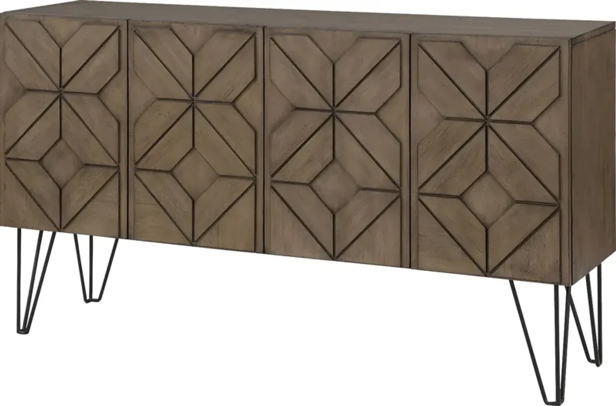 Bricksome Brown Credenza