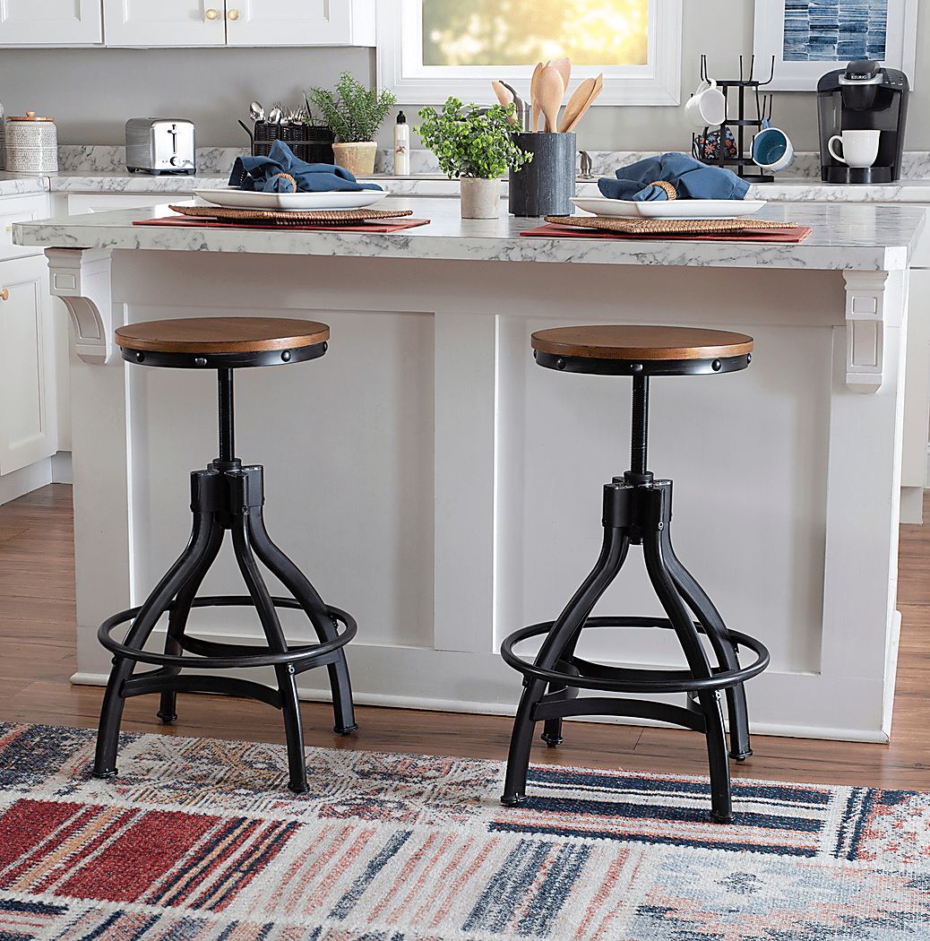 Deleya Brown Barstool, Set of 2