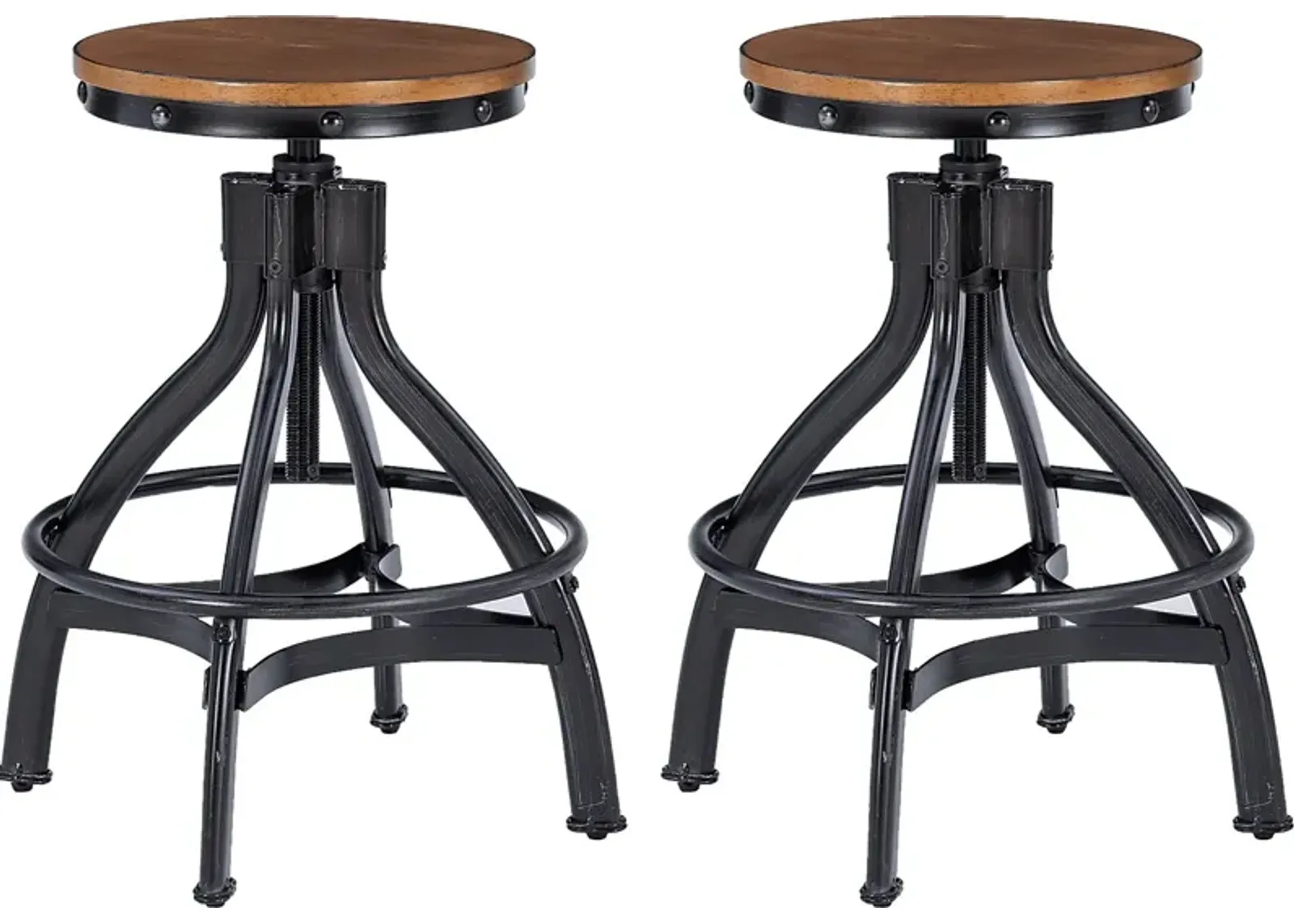 Deleya Brown Barstool, Set of 2