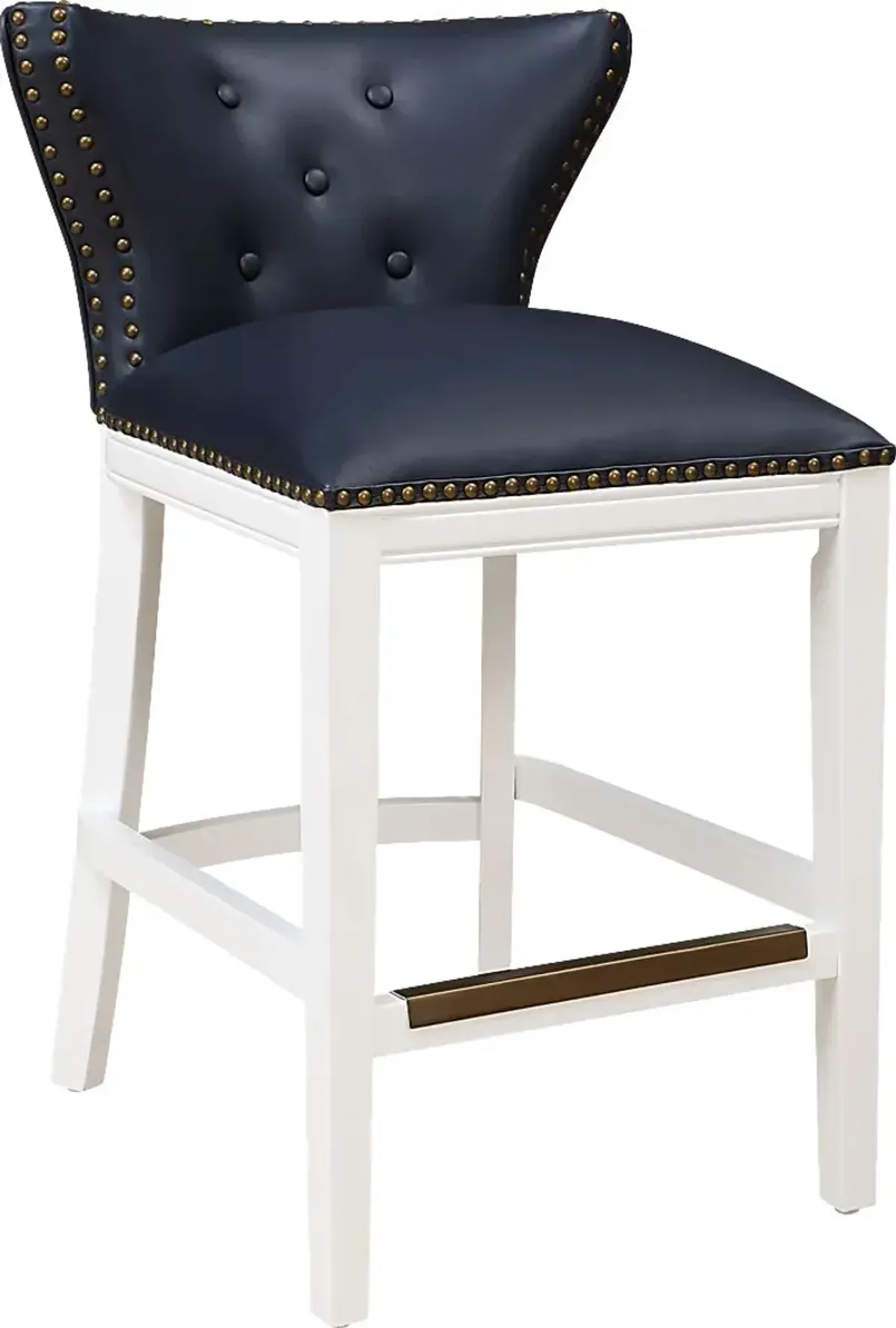 Seyres Dark Blue Counter Height Stool