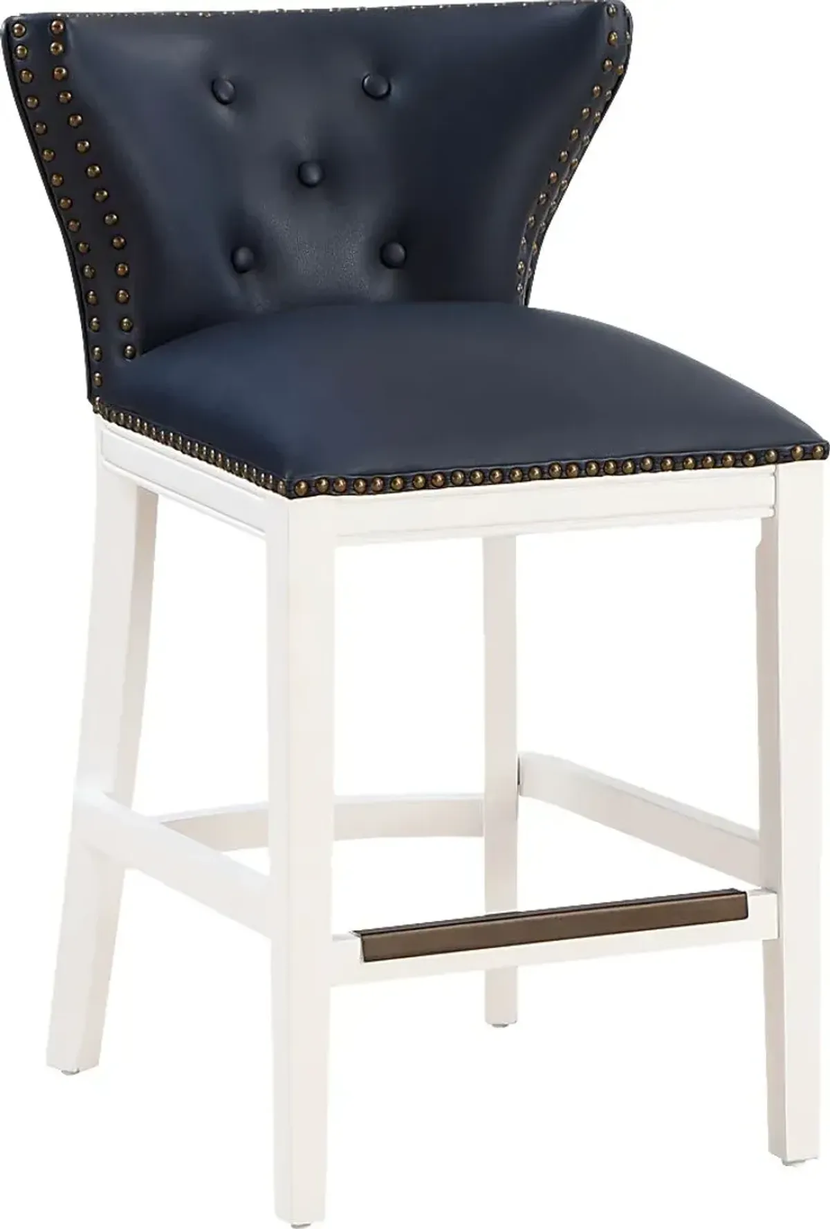 Seyres Dark Blue Counter Height Stool