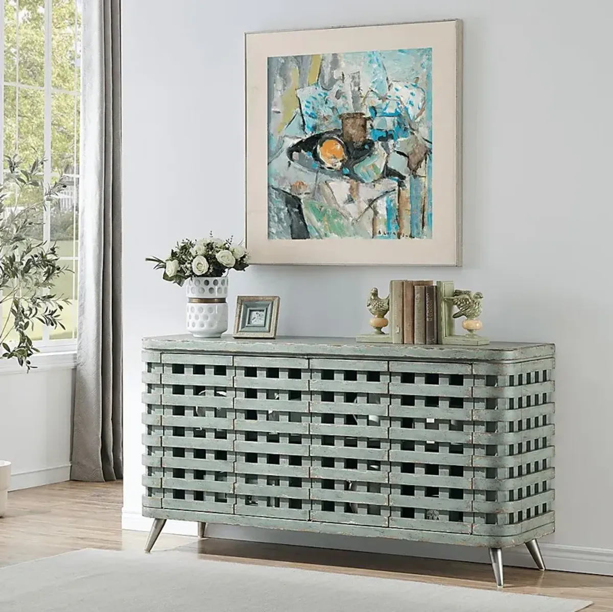 Woodbine Green 4 Door Credenza